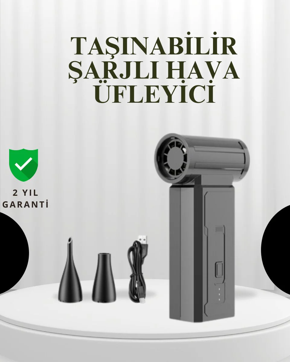 Taşınabilir Şarjlı Güçlü Hava Üfleme Aleti - Kablosuz Çok Yönlü Temizlik Çözümü