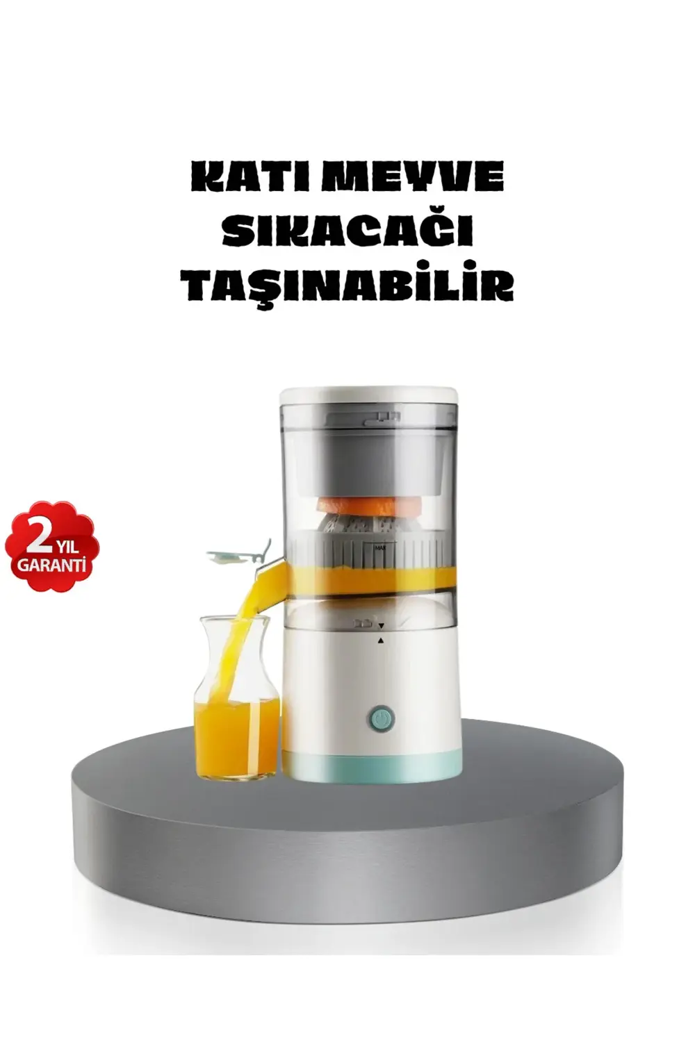 Taşınabilir Şarjlı Katı Meyve Sıkacağı – 45W Güç, 18000 RPM Hız,