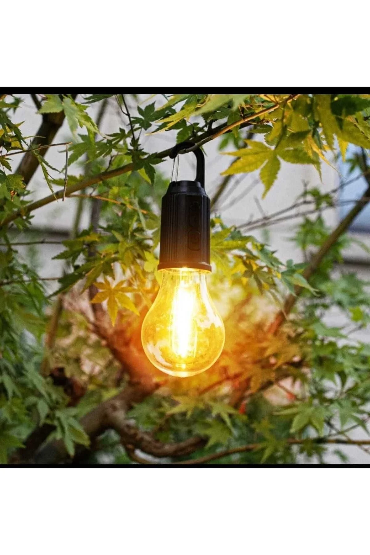 Taşınabilir Şarjlı Led Ampül Outdoor Kamp Bahçe Lambası 10W Askıl