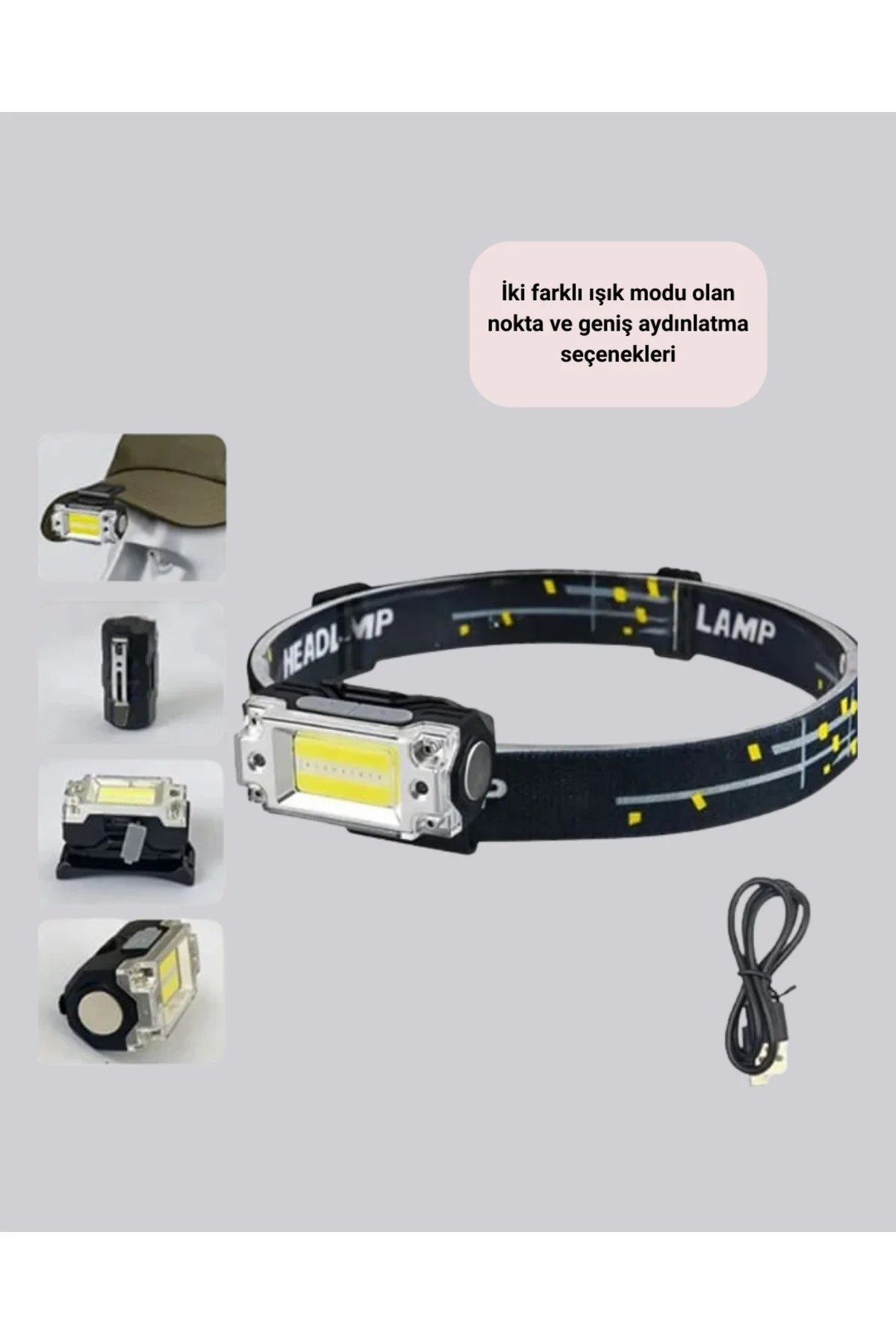 Taşınabilir Şarjlı LED Fener XPE95LM COB120LM Manyetik Gövde