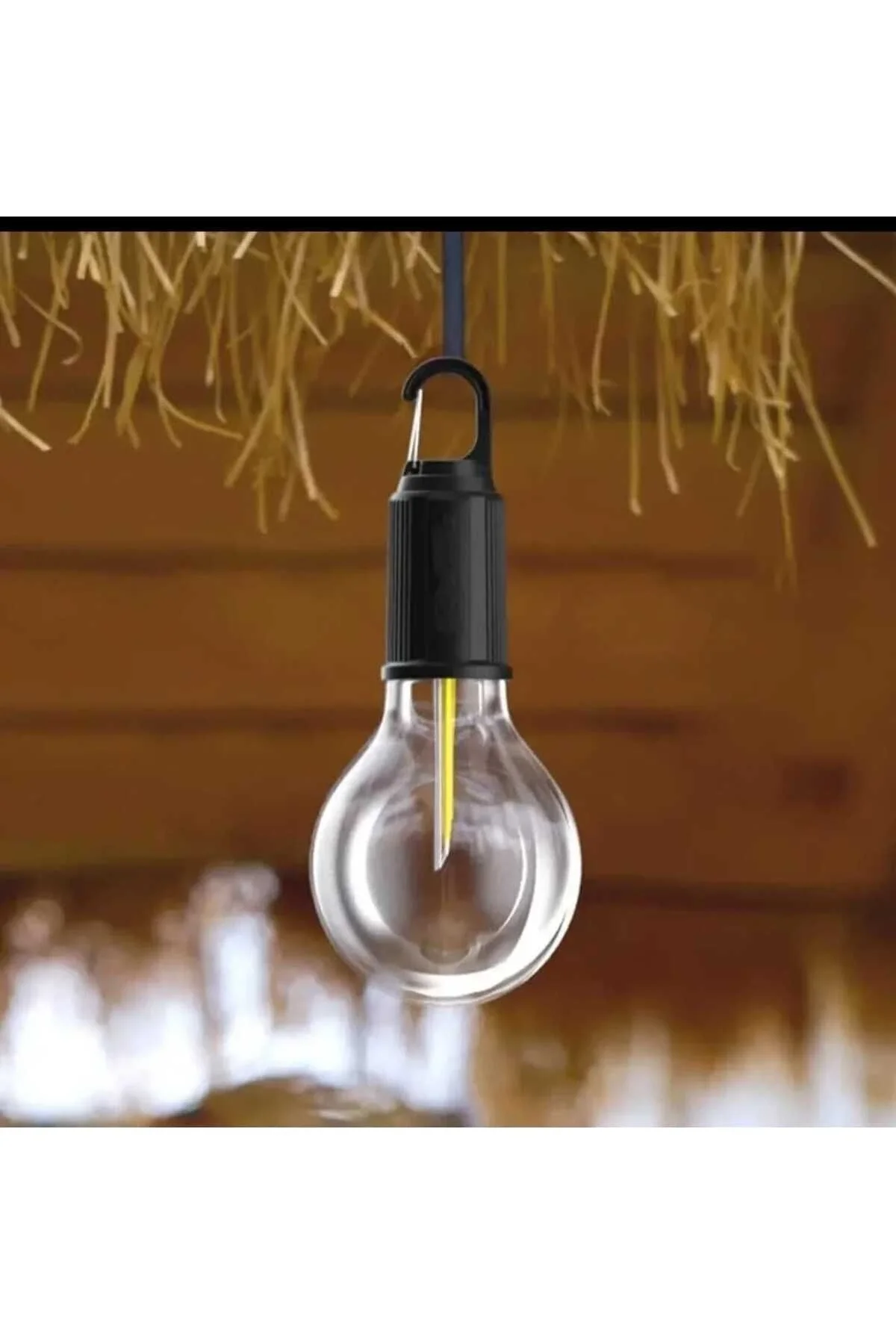 Taşınabilir Şarjlı Led Ampül Outdoor Kamp Bahçe Lambası 10W Askıl