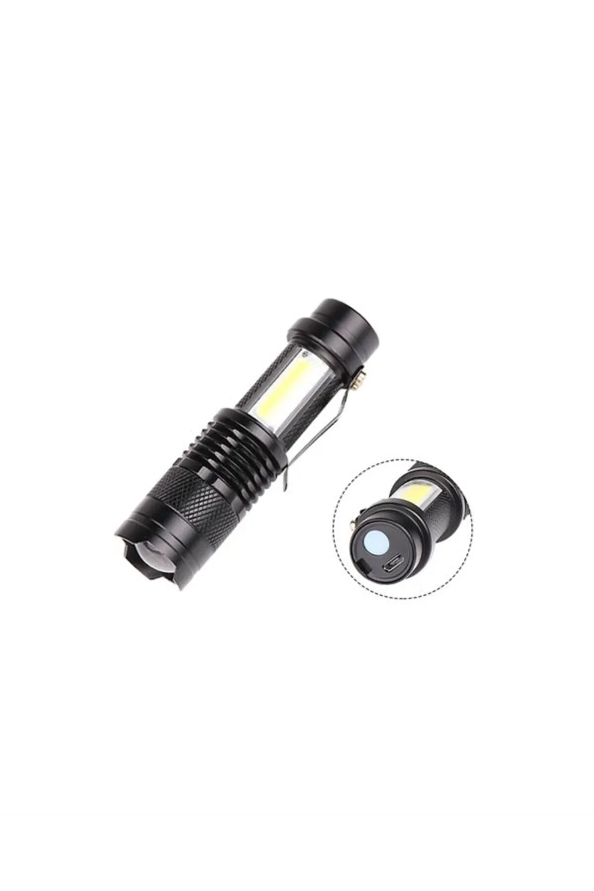 Taşınabilir Şarjlı Led Fener - 4 Modlu, 2000lm, Ayarlanabilir Oda