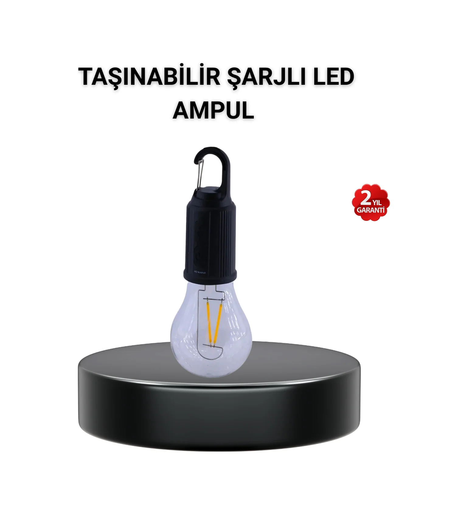 Taşınabilir Şarjlı Led Kamp Lambası Type-c Girişli Ve Kancalı Tas