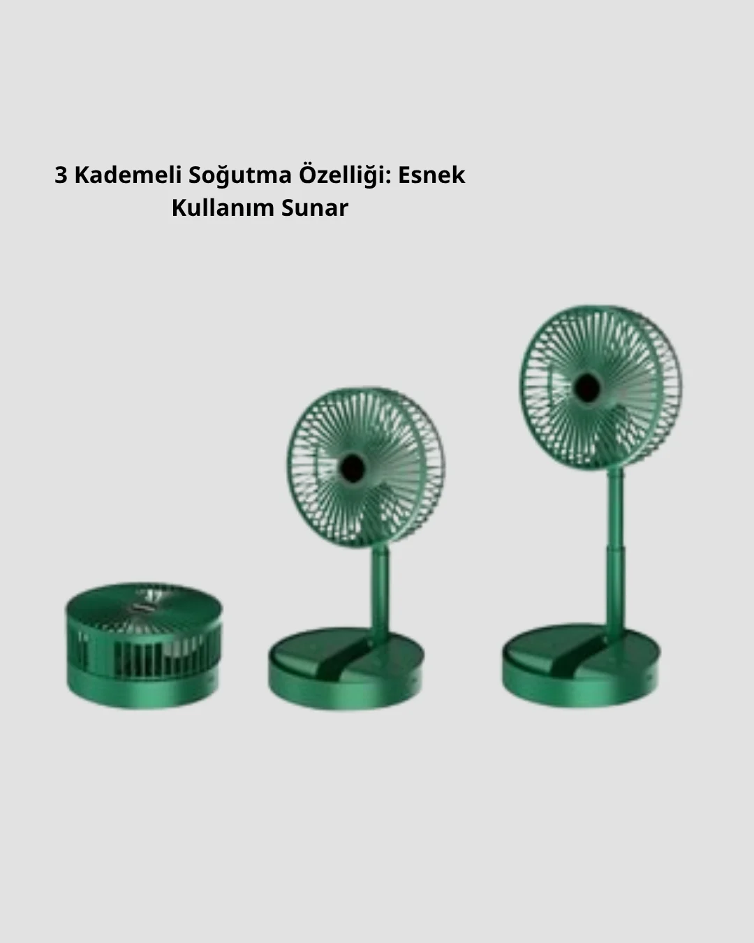 Taşınabilir Şarjlı Mini Fan – Katlanabilir Gövde, 3 Hız Kademesi Fiyatı, Yorumları ve Özellikleri
