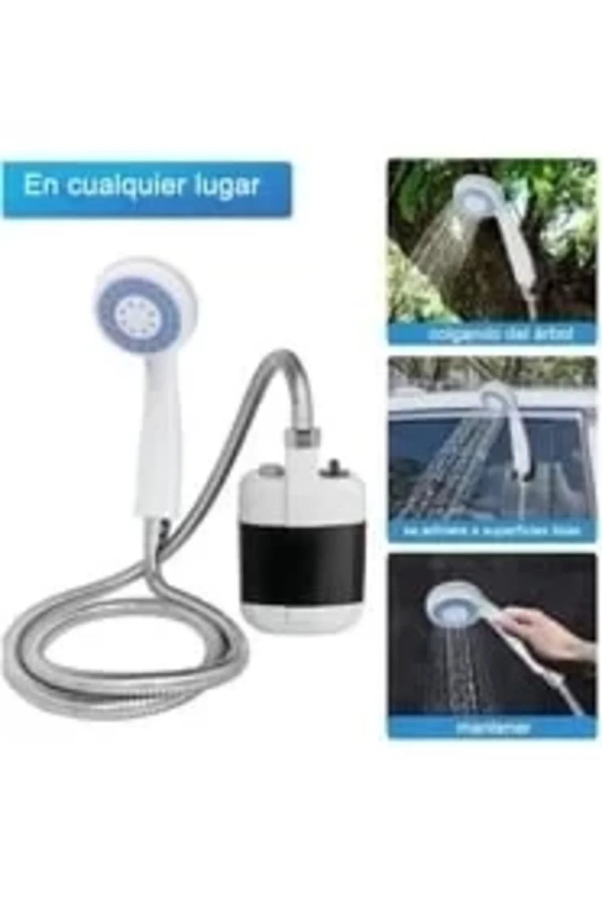Taşınabilir Şarjlı Seyyar Duş Seti ( Pompa - Hortum - Duş Başlığı Taşınabilir Şarjlı Seyyar Duş Seti ( Pompa - Hortum - Duş Başlığı