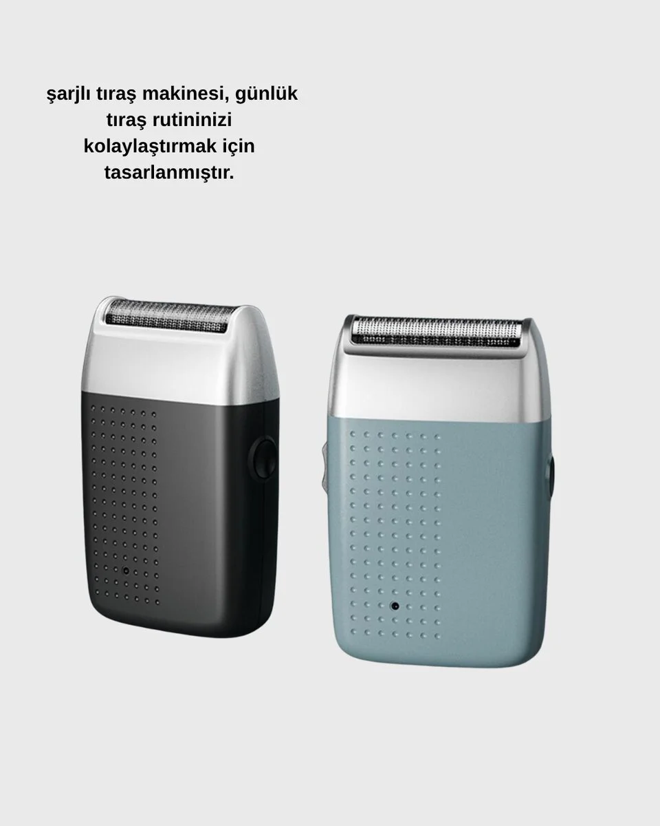 Taşınabilir Şarjlı Tıraş Makinesi – Kuru Kullanım Özel Sakal Başlıkları