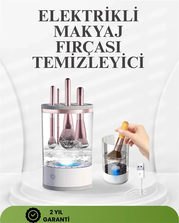Taşınabilir Sessiz ve Güçlü Makyaj Fırçası Temizleme Makinesi