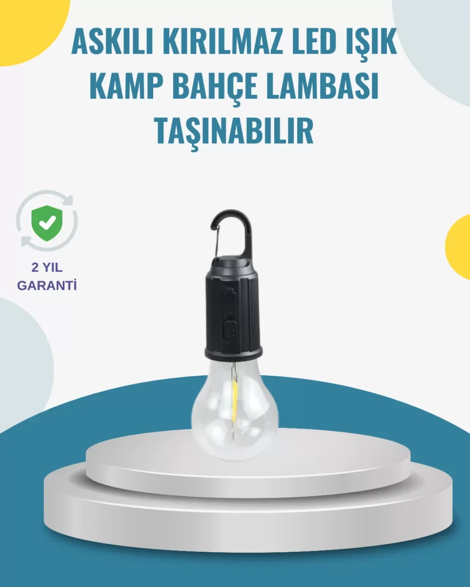 Taşınabilir Sıcak Işık Yayan Kamp Lambası - Lisinya