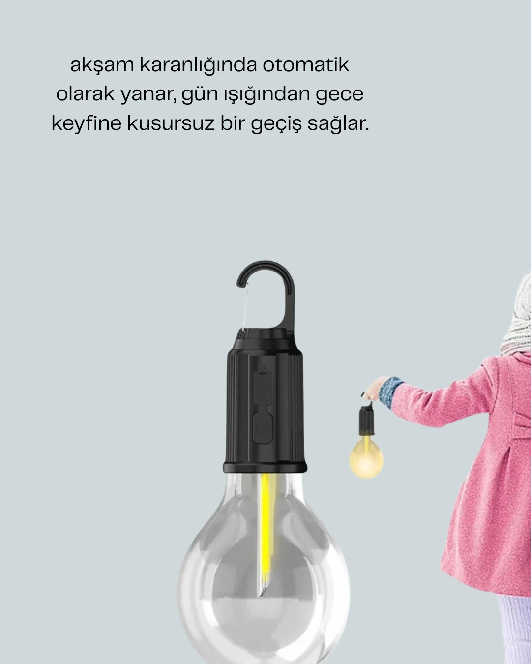 Taşınabilir Sıcak Işık Yayan Kamp Lambası