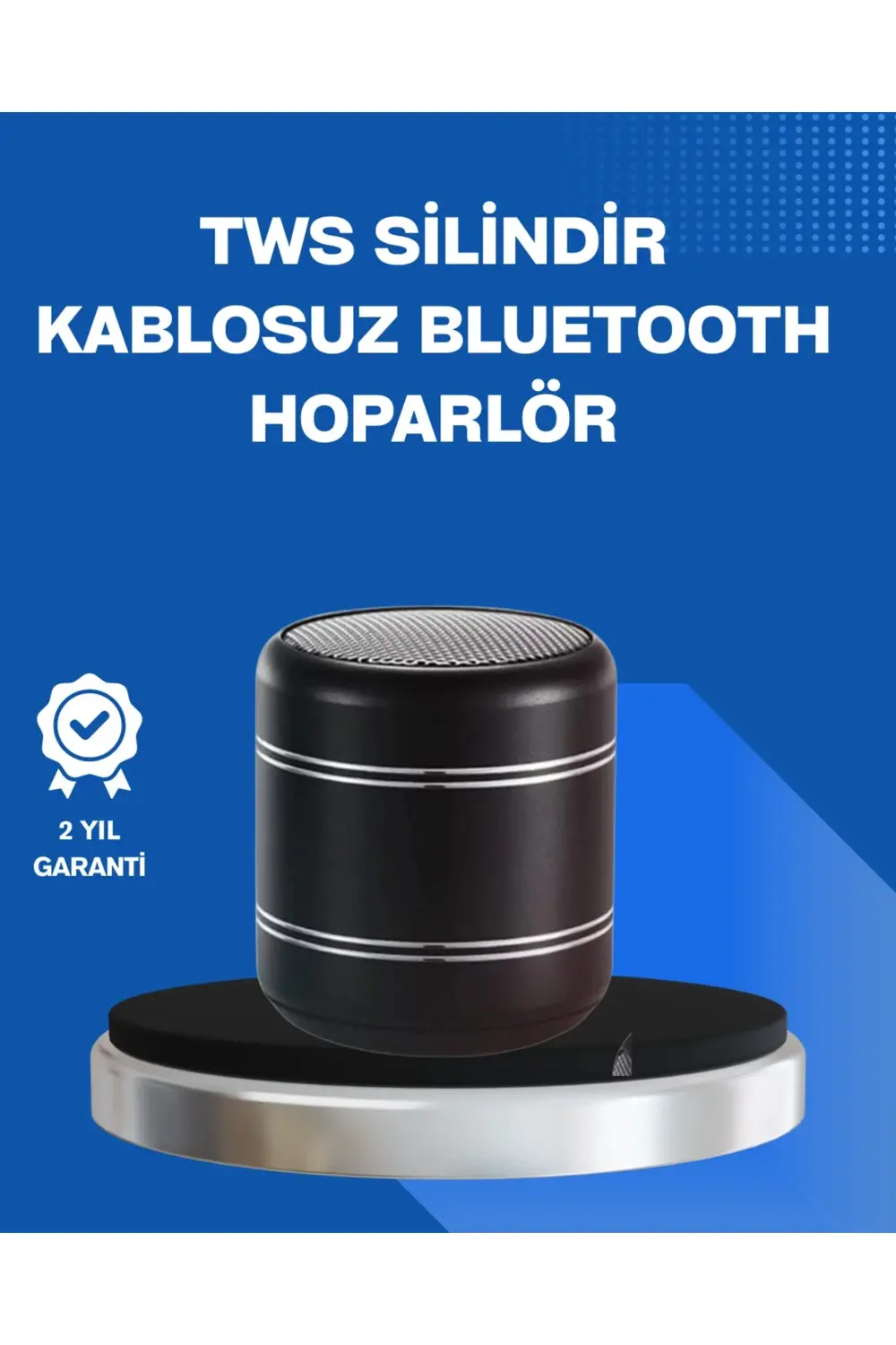 Taşınabilir Silindir Tasarım Bluetooth 5.0 Hoparlör Yüksek Bas Pe