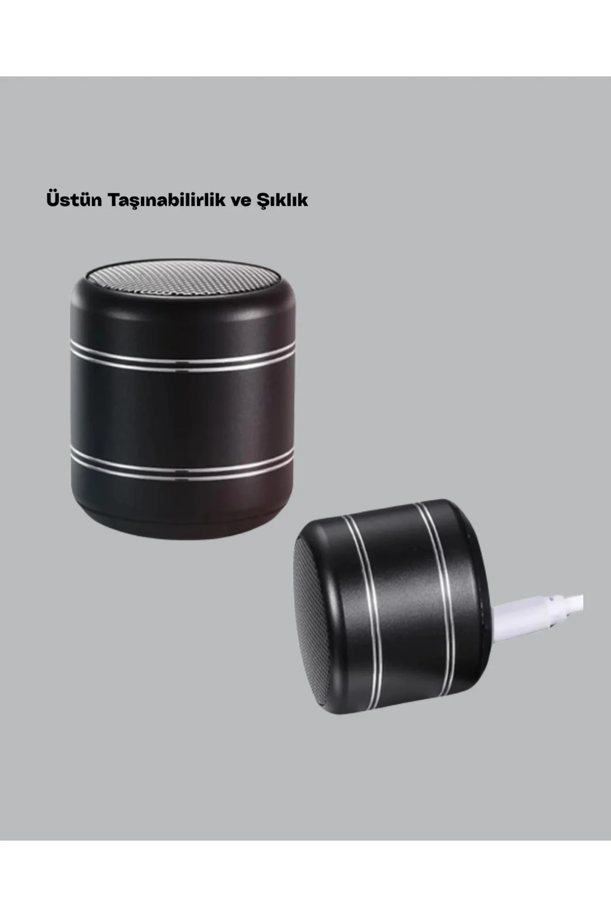 Taşınabilir Silindir Tasarım Bluetooth 5.0 Hoparlör Yüksek Bas Performanslı