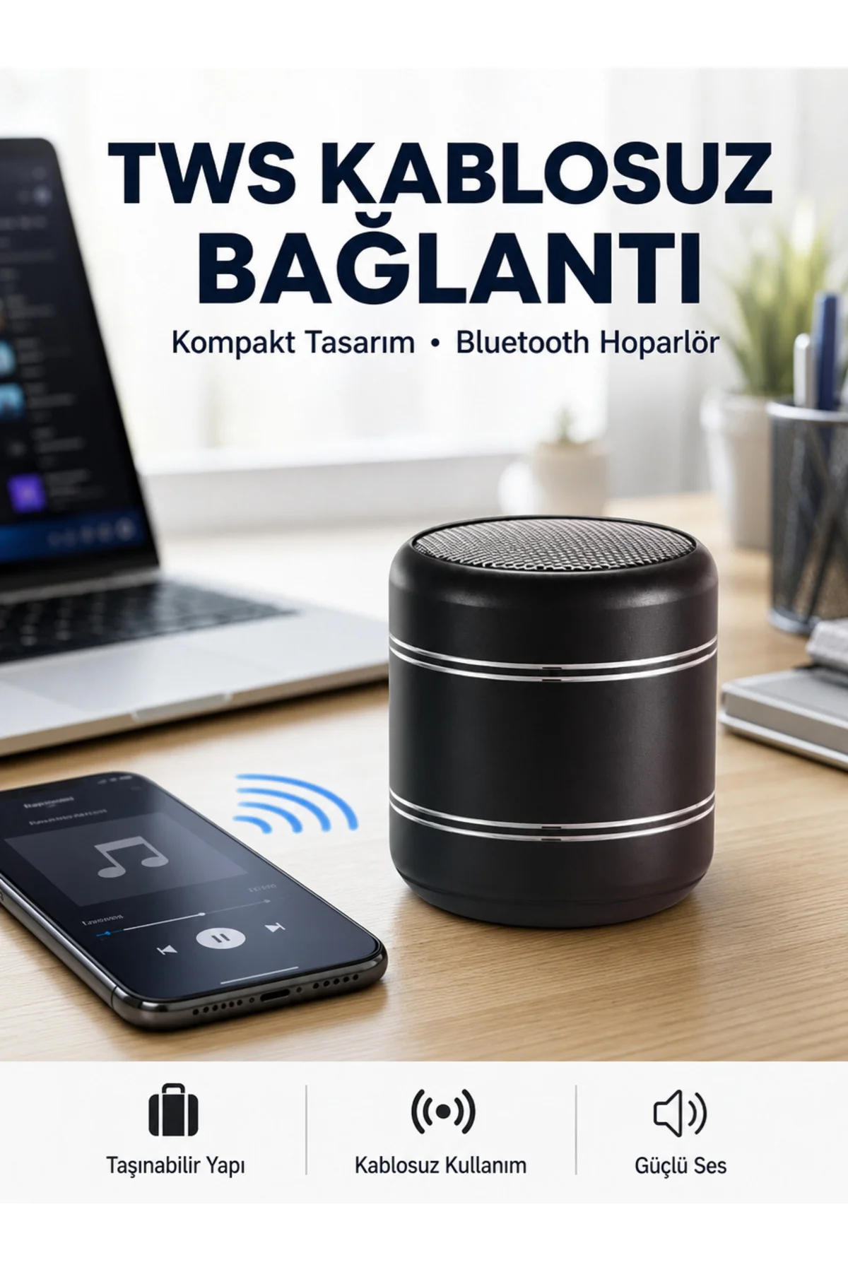 Taşınabilir Silindir Tasarım Bluetooth 5.0 Hoparlör Yüksek Bas Performanslı Yeni Nesil Taşınabilir Silindir Tasarım Bluetooth 5.0 Hoparlör Yüksek Bas Performanslı Yeni Nesil