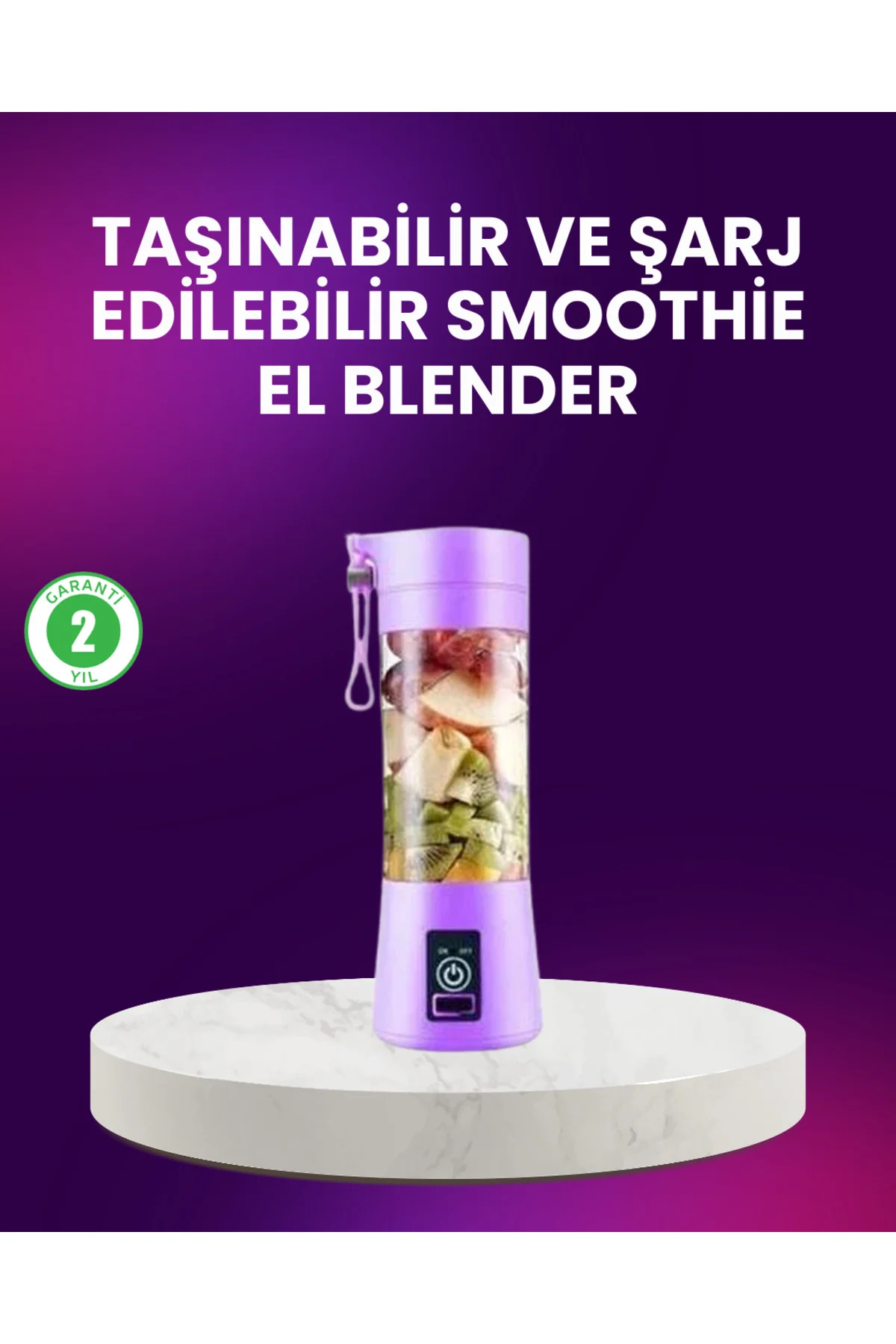 Taşınabilir Şişe Blender 380ml Şarjlı Spor Smoothie Shake Karıştı
