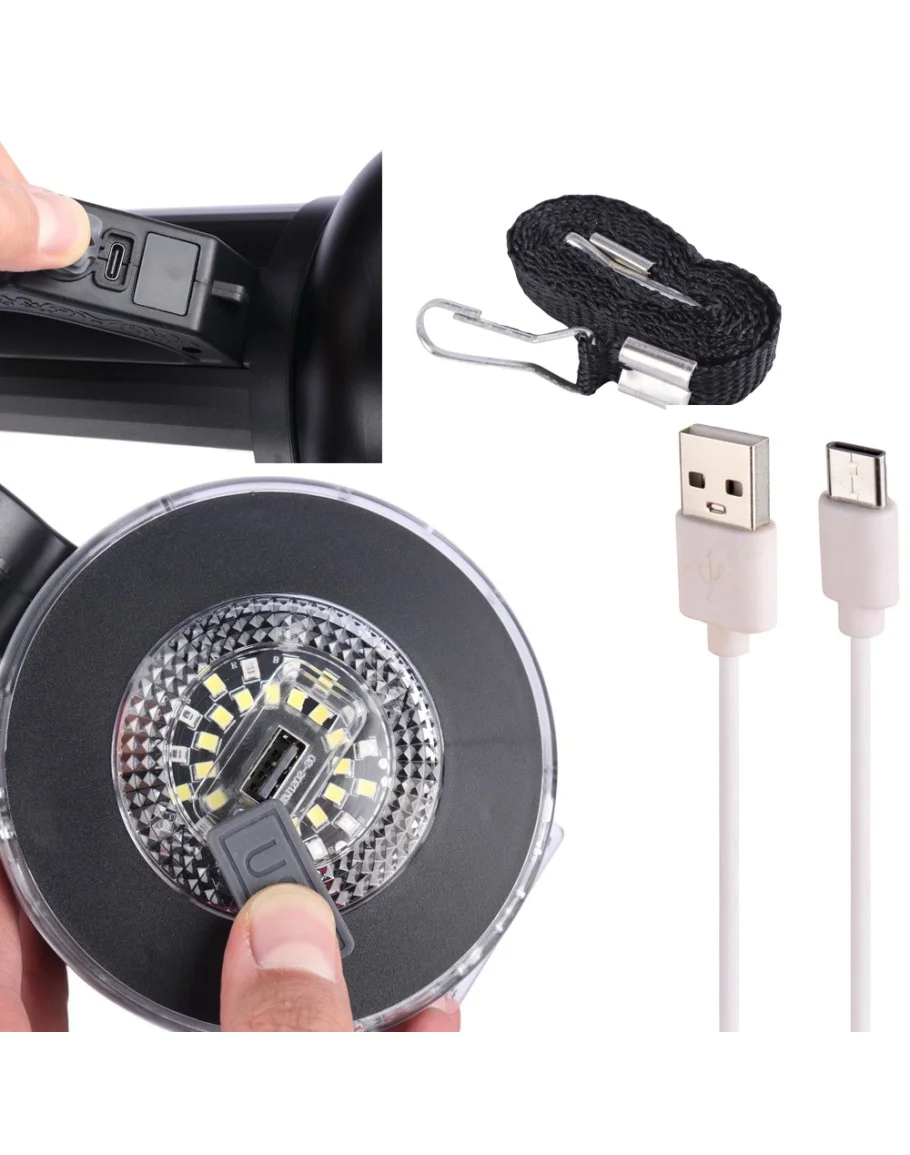 Taşınabilir Solar Şarjlı LED Fener Powerbank Özellikli Kamp ve Acil Durum İçin Süper Parlak Işık