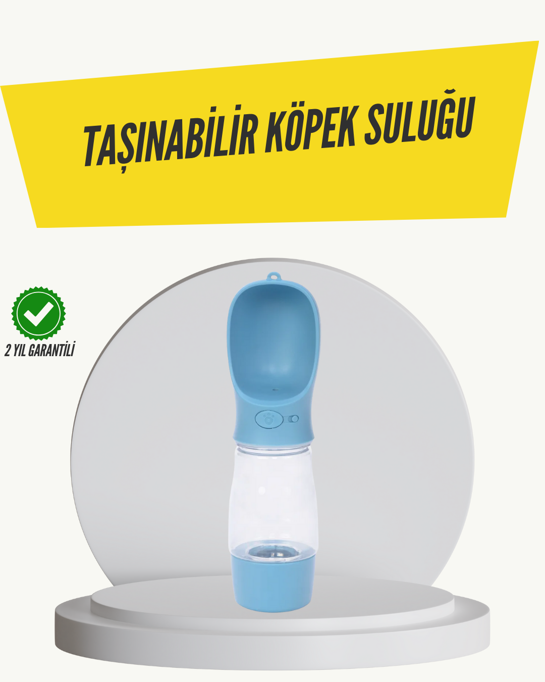 Taşınabilir Su Tasarruflu Köpek ve Kedi Su Şişesi Tek Elle Kullan