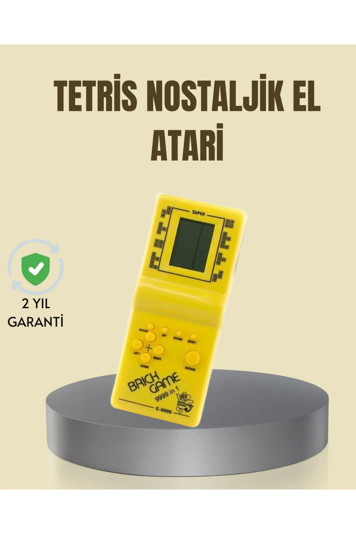 Taşınabilir Tetris Oyunu El Konsolu – Dayanıklı Plastik Pil ile Ç