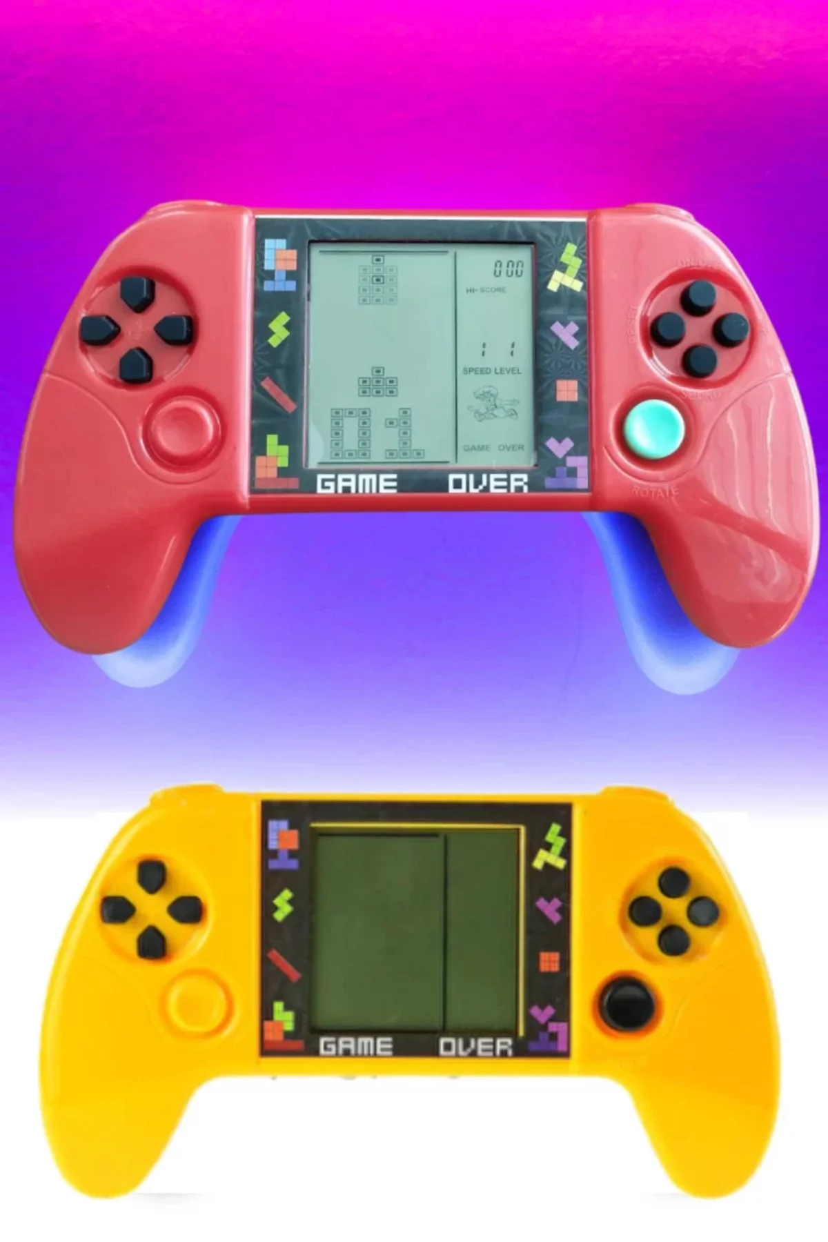 Taşınabilir Tetris Oyun Konsolu Renkli Retro Oyun Aleti Çocuklar Taşınabilir Tetris Oyun Konsolu Renkli Retro Oyun Aleti Çocuklar