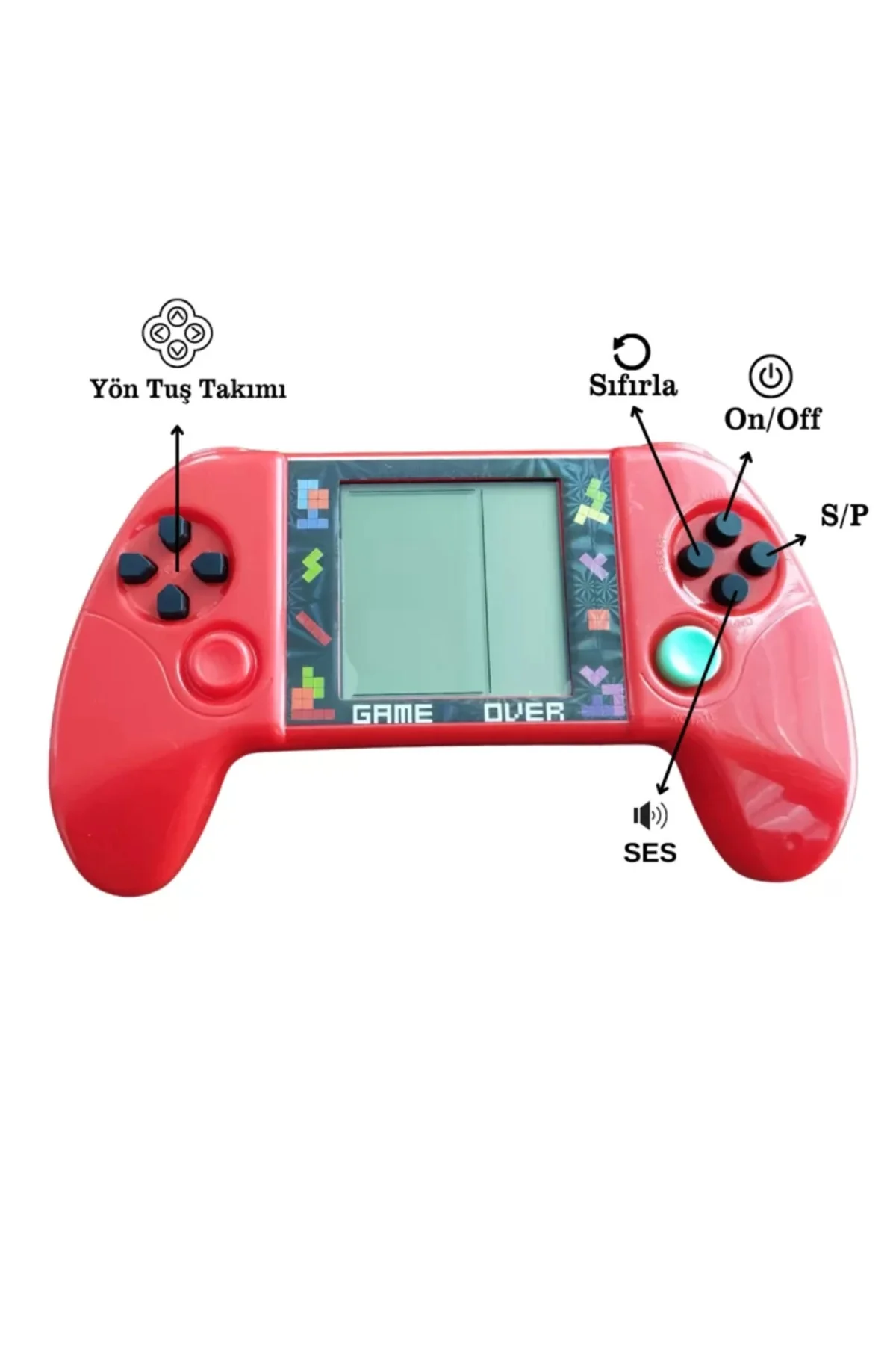 Taşınabilir Tetris Oyun Konsolu Renkli Retro Oyun Aleti Çocuklar Taşınabilir Tetris Oyun Konsolu Renkli Retro Oyun Aleti Çocuklar