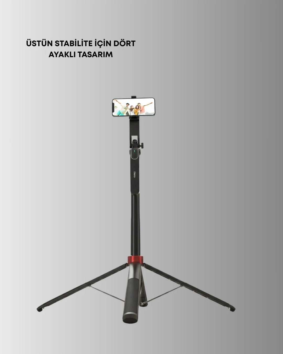 Taşınabilir Tripod ve Selfie Çubuğu Vlog ve Video Çekimi