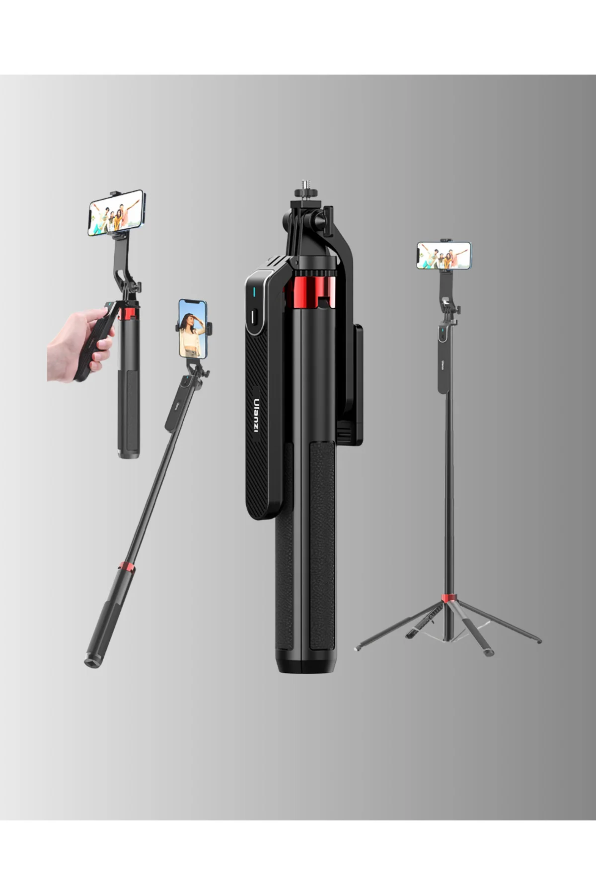 Taşınabilir Tripod Ve Selfie Çubuğu Vlog Ve Video Çekimi