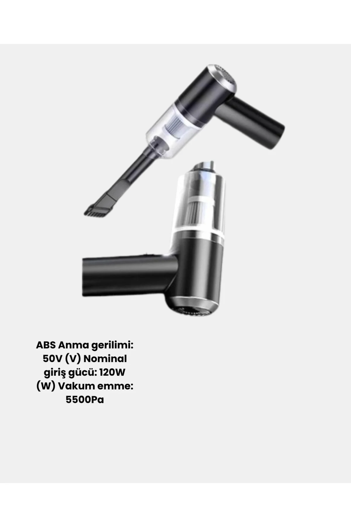 Taşınabilir Vakumlu Araç Süpürgesi – Katlanabilir Sap, Yıkanabili