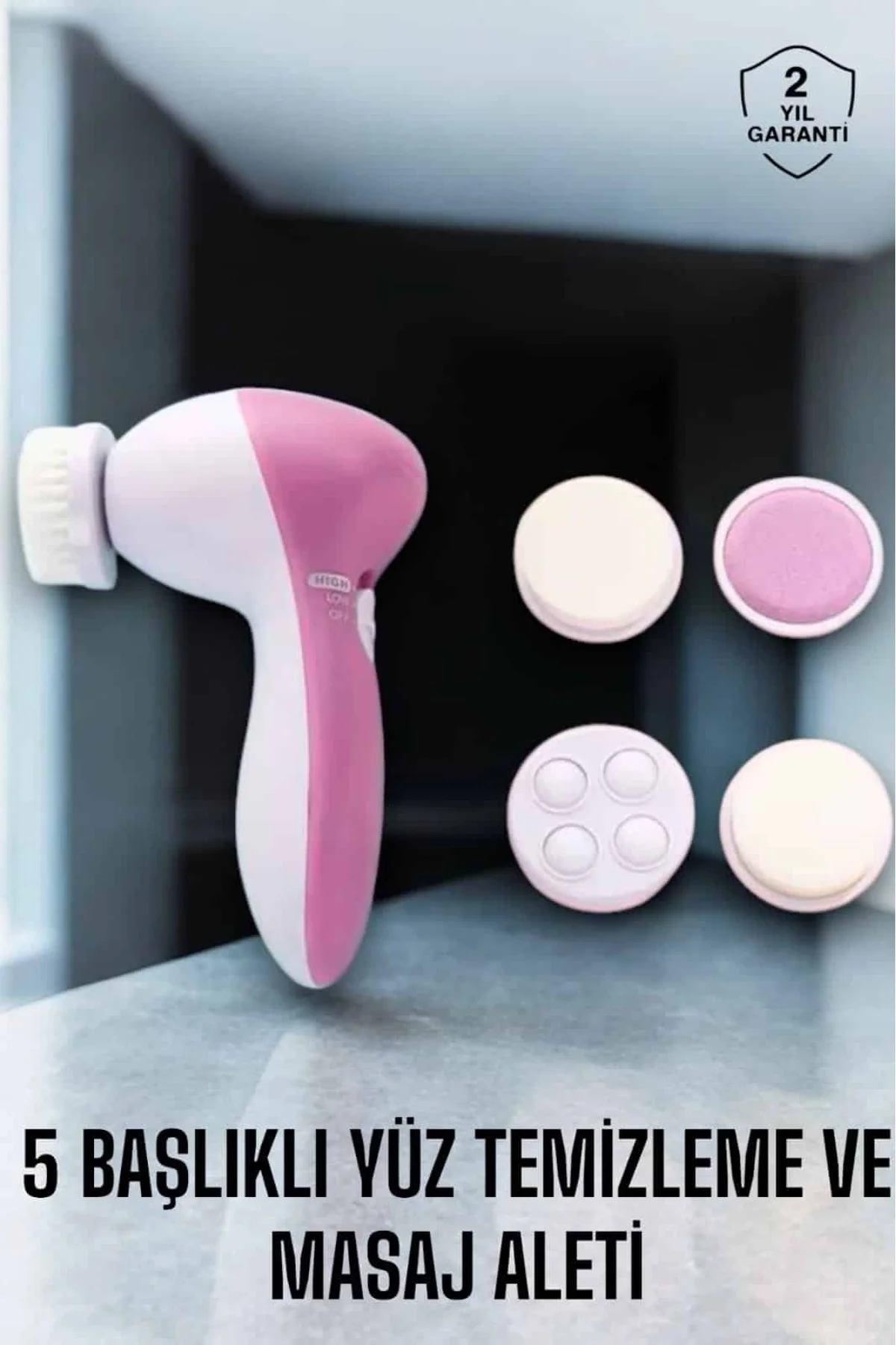 Taşınabilir Yüz Temizleme Cihazı Masaj, Peeling, Temizlik 5 Başlı