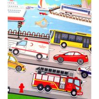 Taşıtları Öğreniyorum Keçe Cırtlı Duvar Panosu , Eğitici Oyuncak