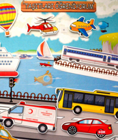 Taşıtları Öğreniyorum Keçe Cırtlı Duvar Panosu , Eğitici Oyuncak