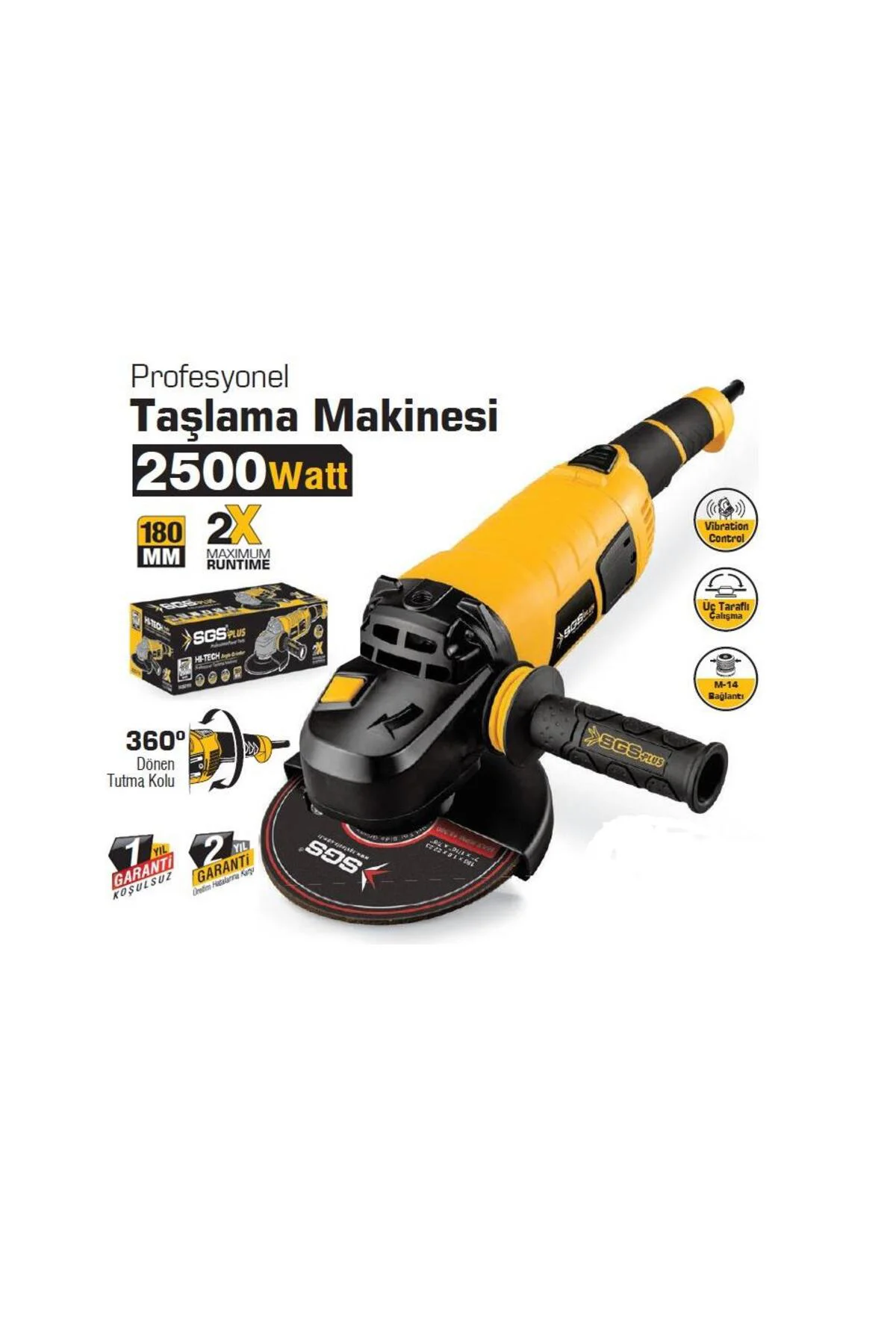 Taşlama Makinesi 2500w 180 mm