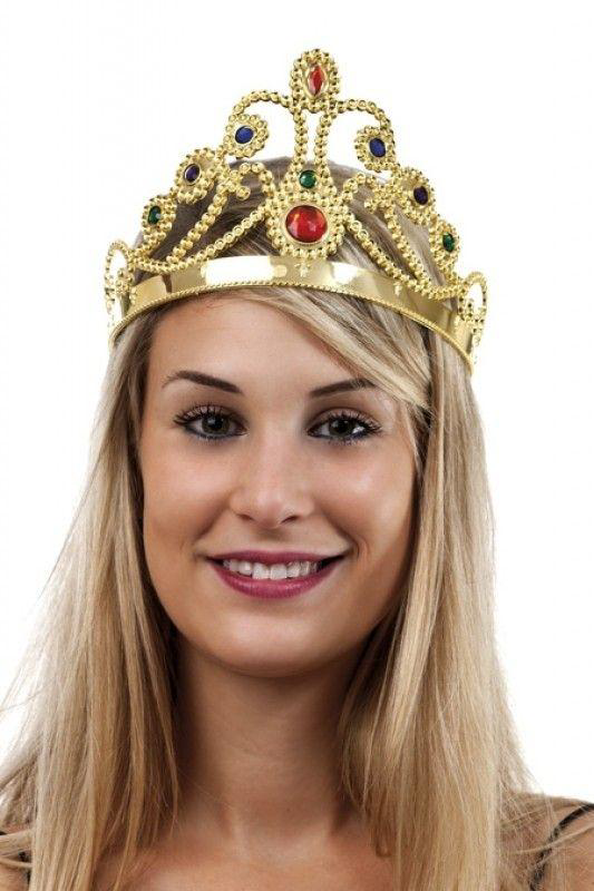 Taşlı Altın Renk Prenses Tacı ve Kırmızı Kraliyet Prenses Asası Taşlı Altın Renk Prenses Tacı ve Kırmızı Kraliyet Prenses Asası