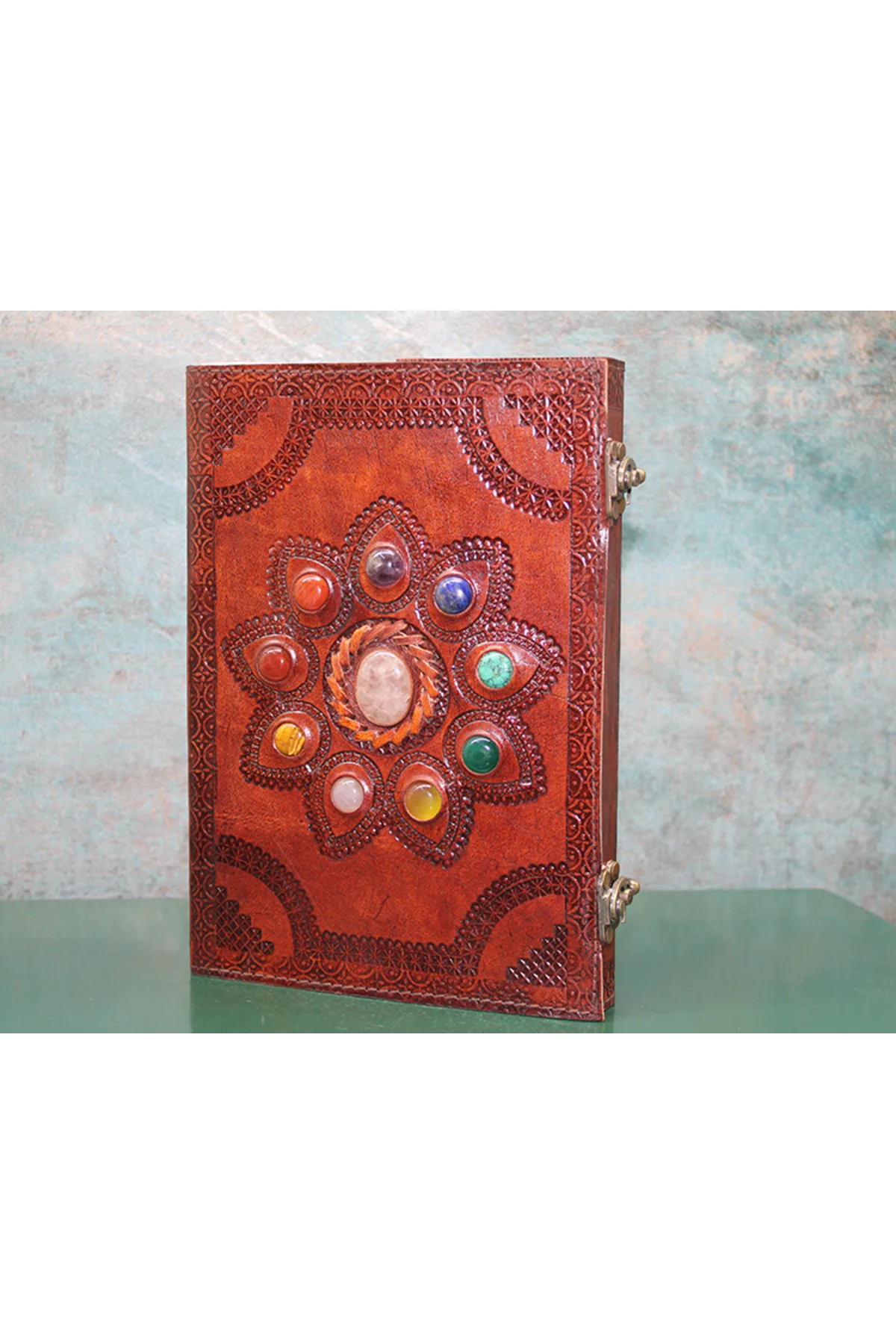 Taşlı Deri Defter Model 14