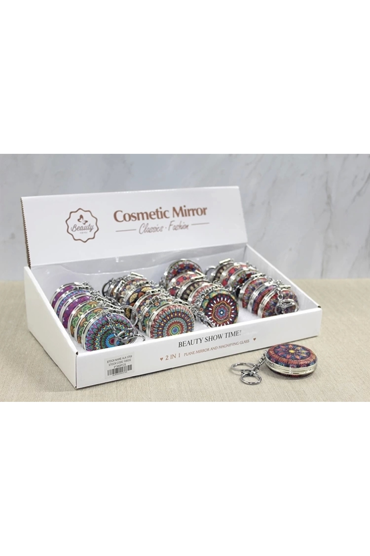 Store Taşlı El Aynası Anahtarlık Alk3769