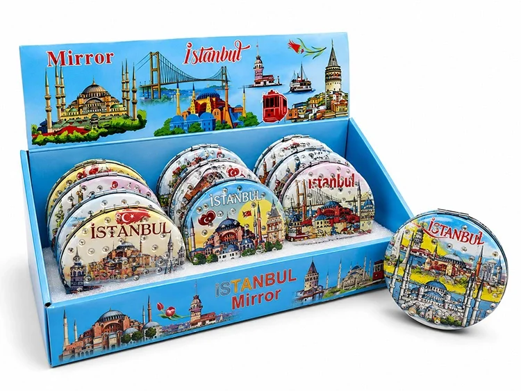 Taşlı İstanbul Temalı İnce El Aynası Alk5821 Fiyatı, Yorumları ve Özellikleri