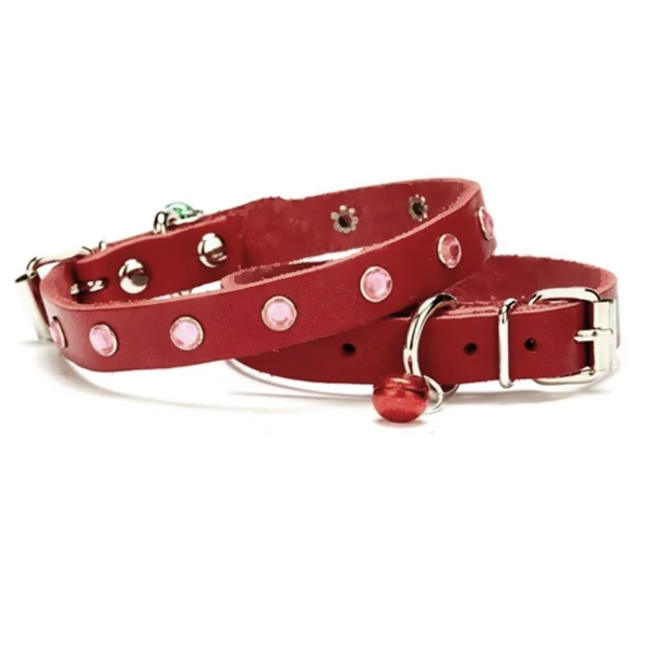 Taşlı Kedi ve Yru Köpek Tasması 1*23 cm Kırmızı Medium Taşlı Kedi ve Yru Köpek Tasması 1*23 cm Kırmızı Medium