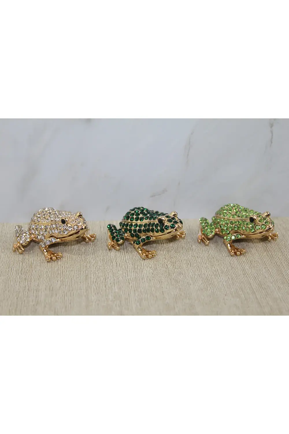 . Taşlı Minik Figür - Kurbağa Model 2