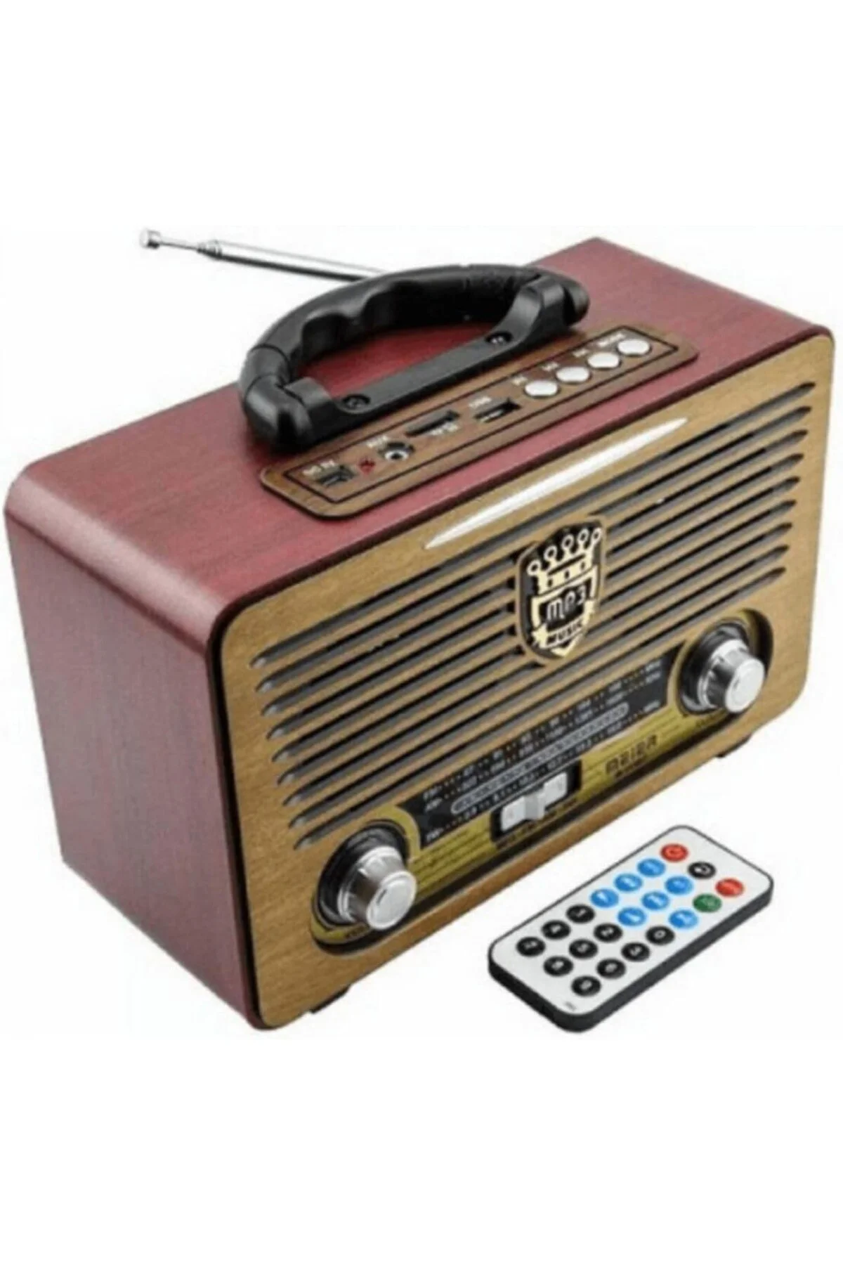 Tastech Meier M-115Bt Koyu Renk Nostaljik Radyo Ahşap Görünümlü B