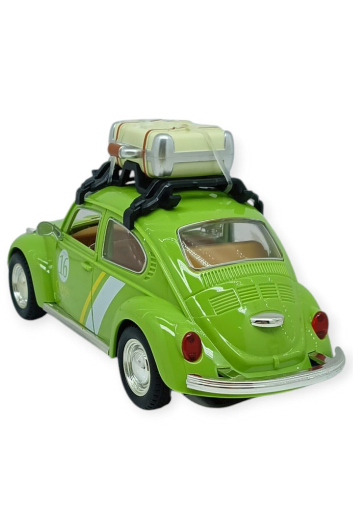 Tatil Serisi - Sesli Işıklı Vosvos Araba 18 cm - Yeşil (Lisinya)