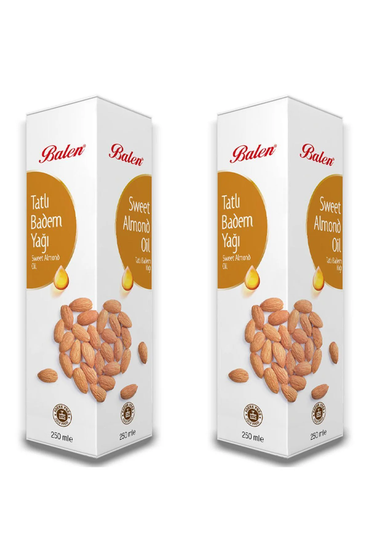 Tatlı Badem Yağı Soğuk Pres 2 X 250 ml