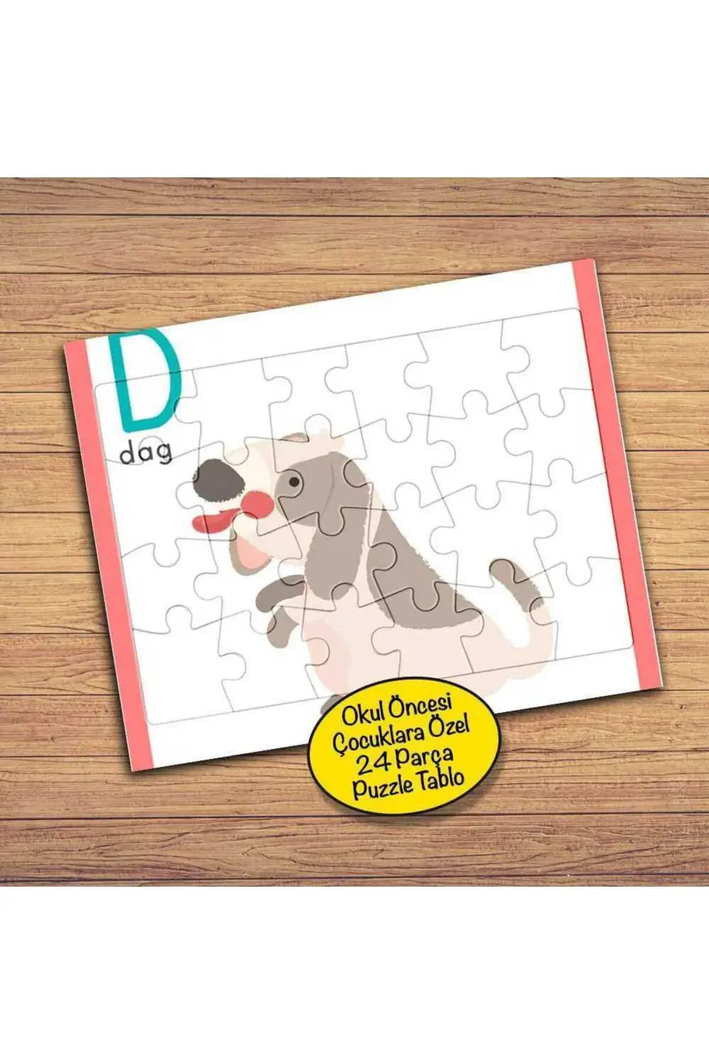 Tatlı Köpek 24 Parça Çocuklara Özel Yapboz Tablo-53876-25740