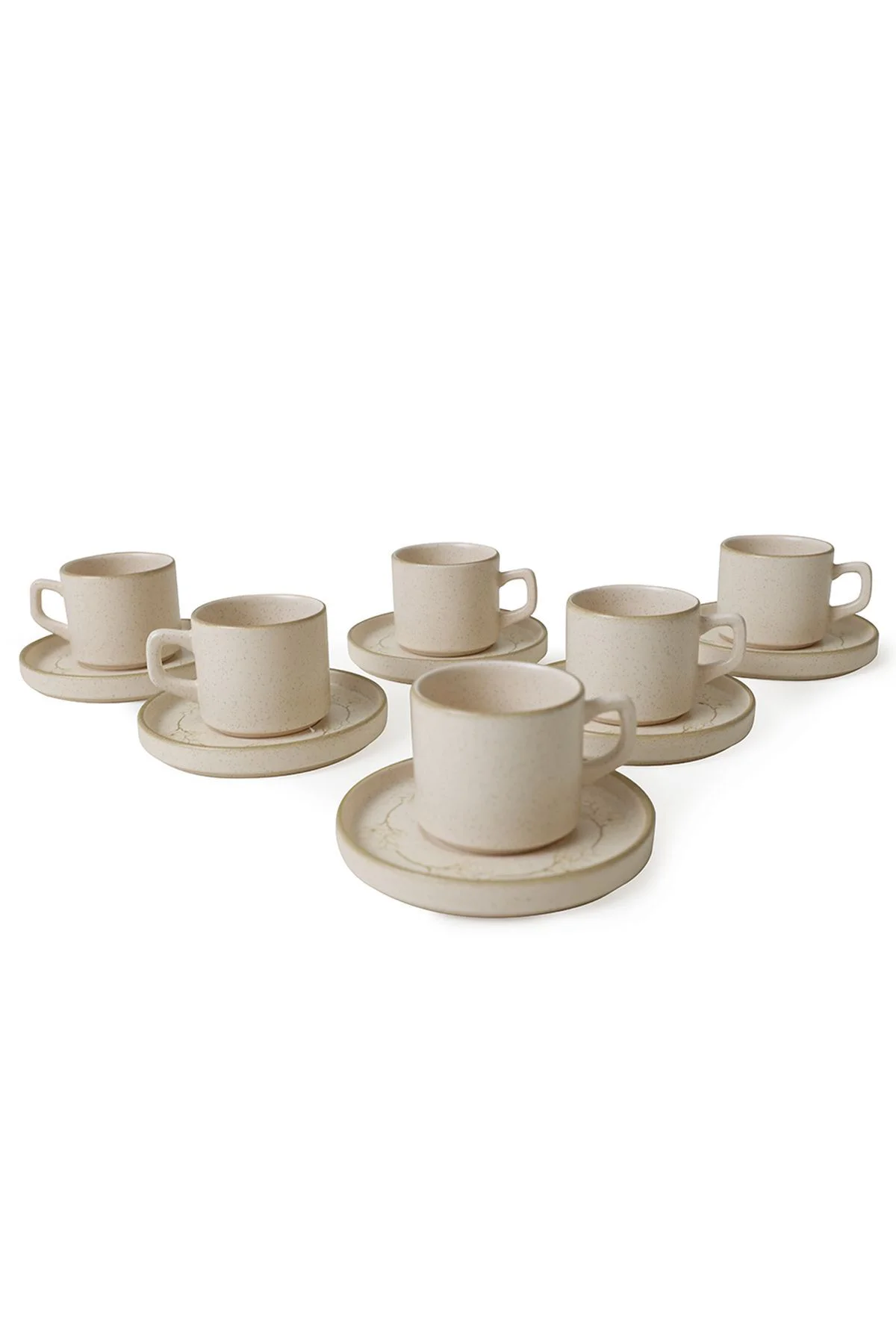 Taupe Bloom Stackable Çay Takımı 12 Parça 6 Kişilik 22520-28