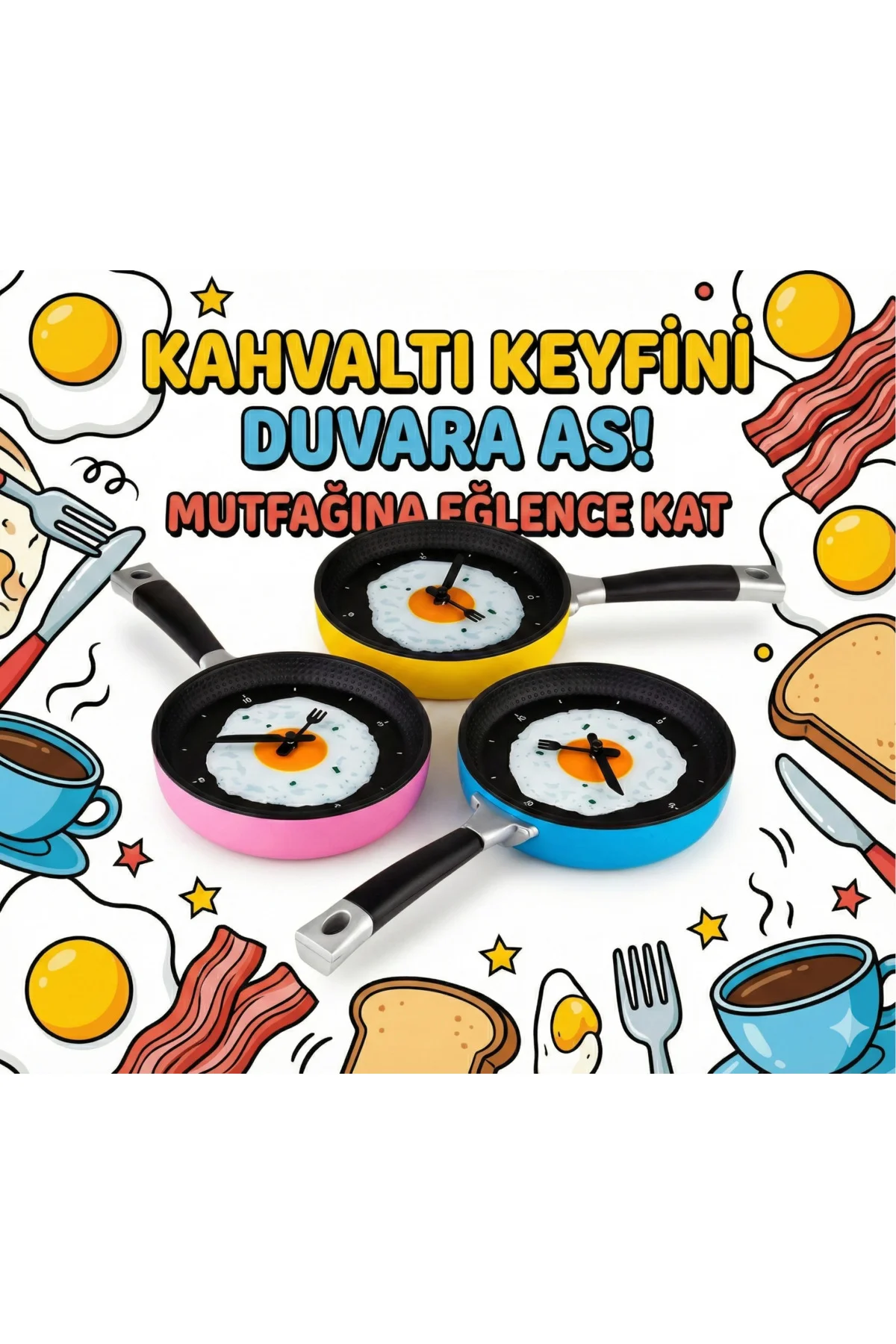 Tava Konseptli Duvar Saati - Görsel 3