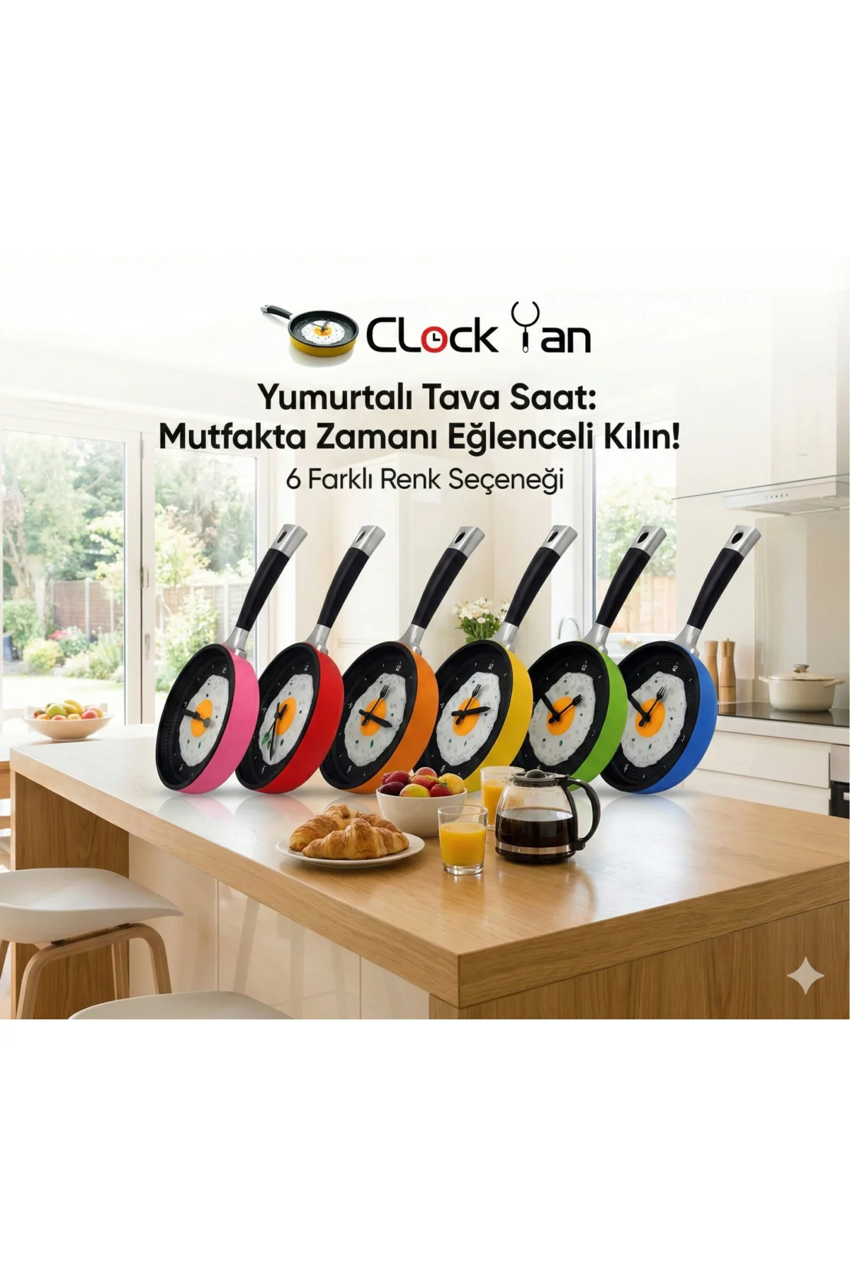 Tava Konseptli Duvar Saati - Görsel 4
