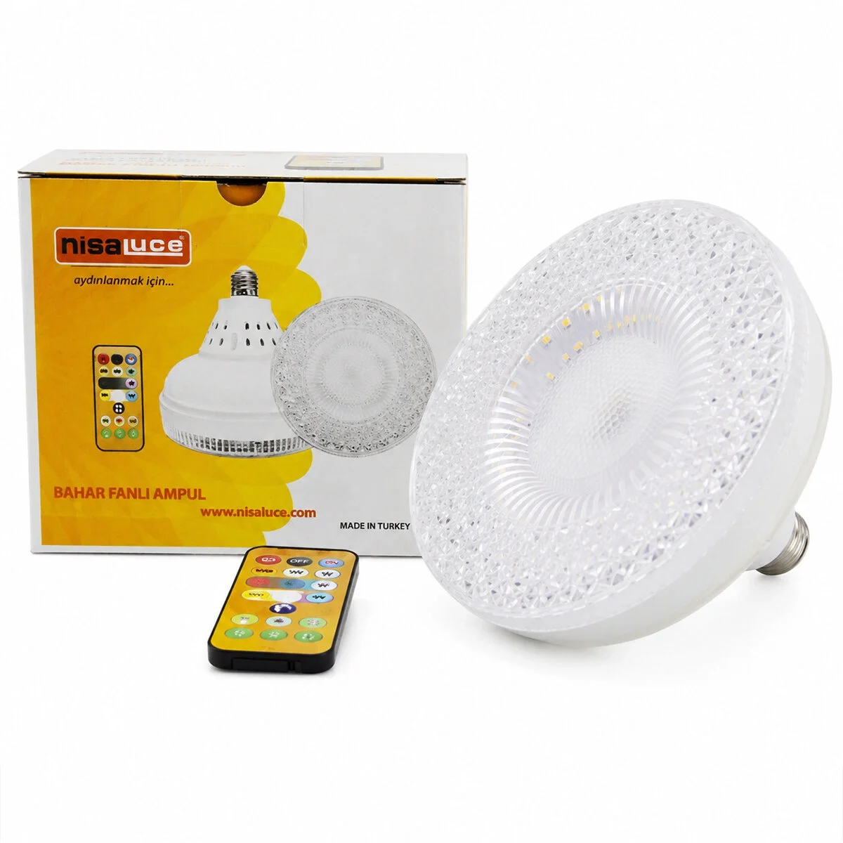 Tavan 28w - Ip20 - 2520lm Kumandalı - 3 Kademeli - 3 Fonksiyon 38x15cm Bahar Fanlı Vantilatör Ampul Beyaz-sarı-doğal Işık E-112 Bx40 Fiyatı, Yorumları ve Özellikleri