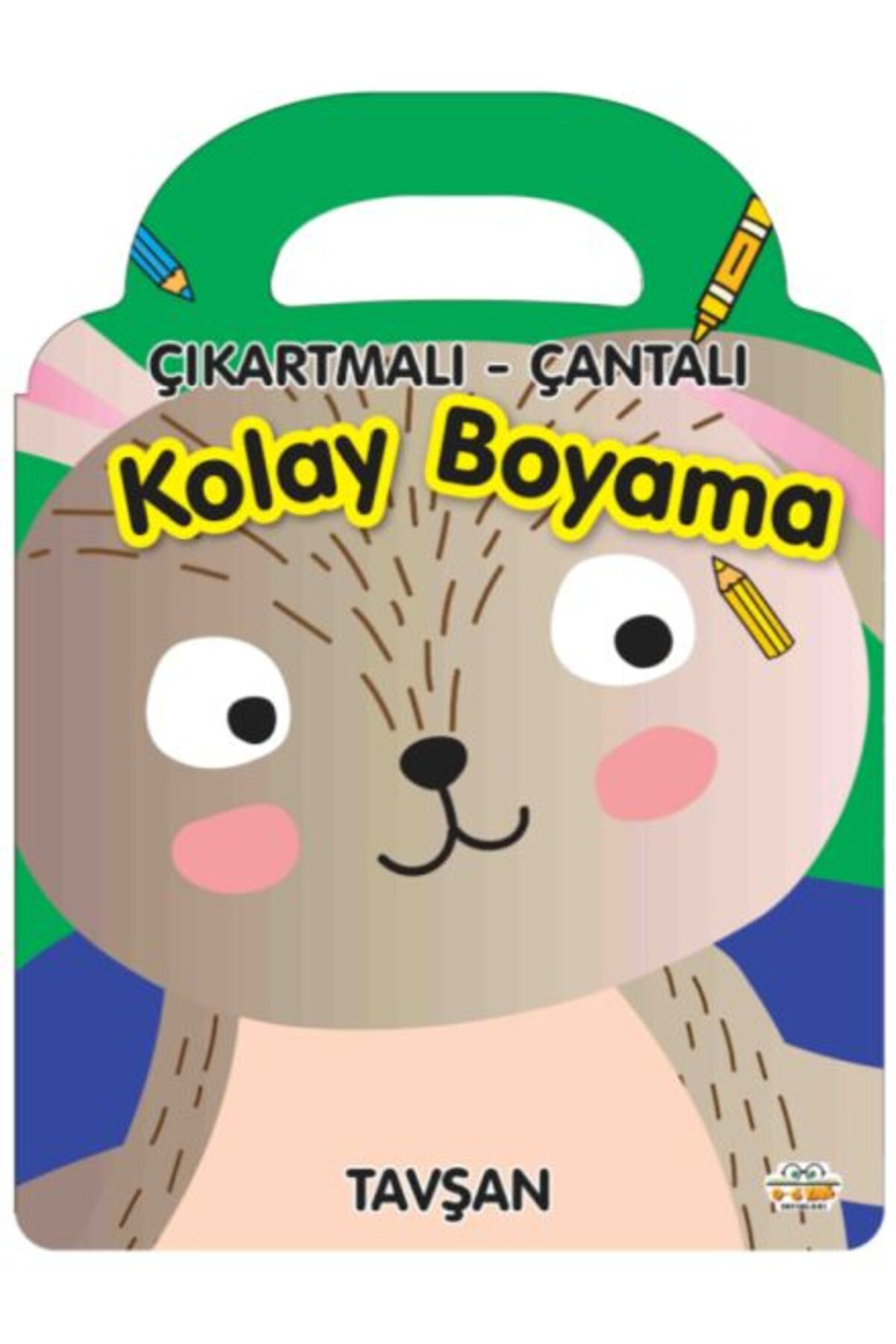 Tavşan ÇıkartmalıÇantalı Kolay Boyama