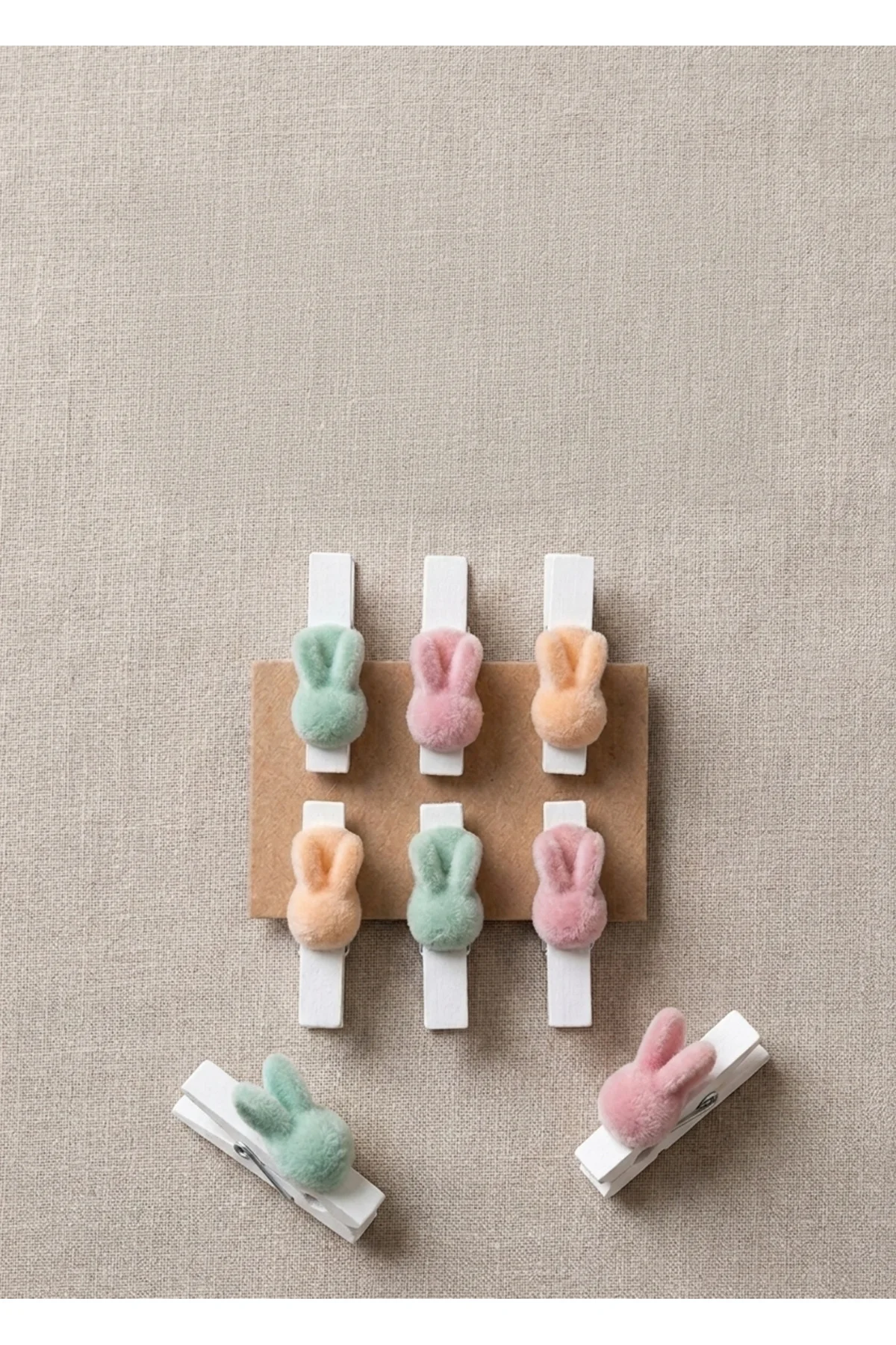 Tavşan Figürlü Minik 6'lı Mandal