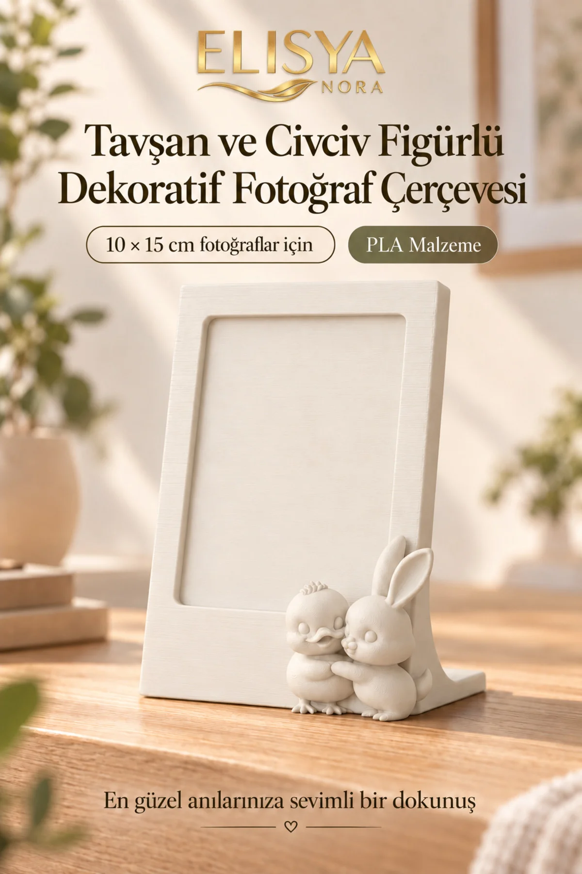 Tavşan ve Civciv Figürlü Masaüstü Fotoğraf Çerçevesi 10x15 cm Tavşan ve Civciv Figürlü Masaüstü Fotoğraf Çerçevesi 10x15 cm