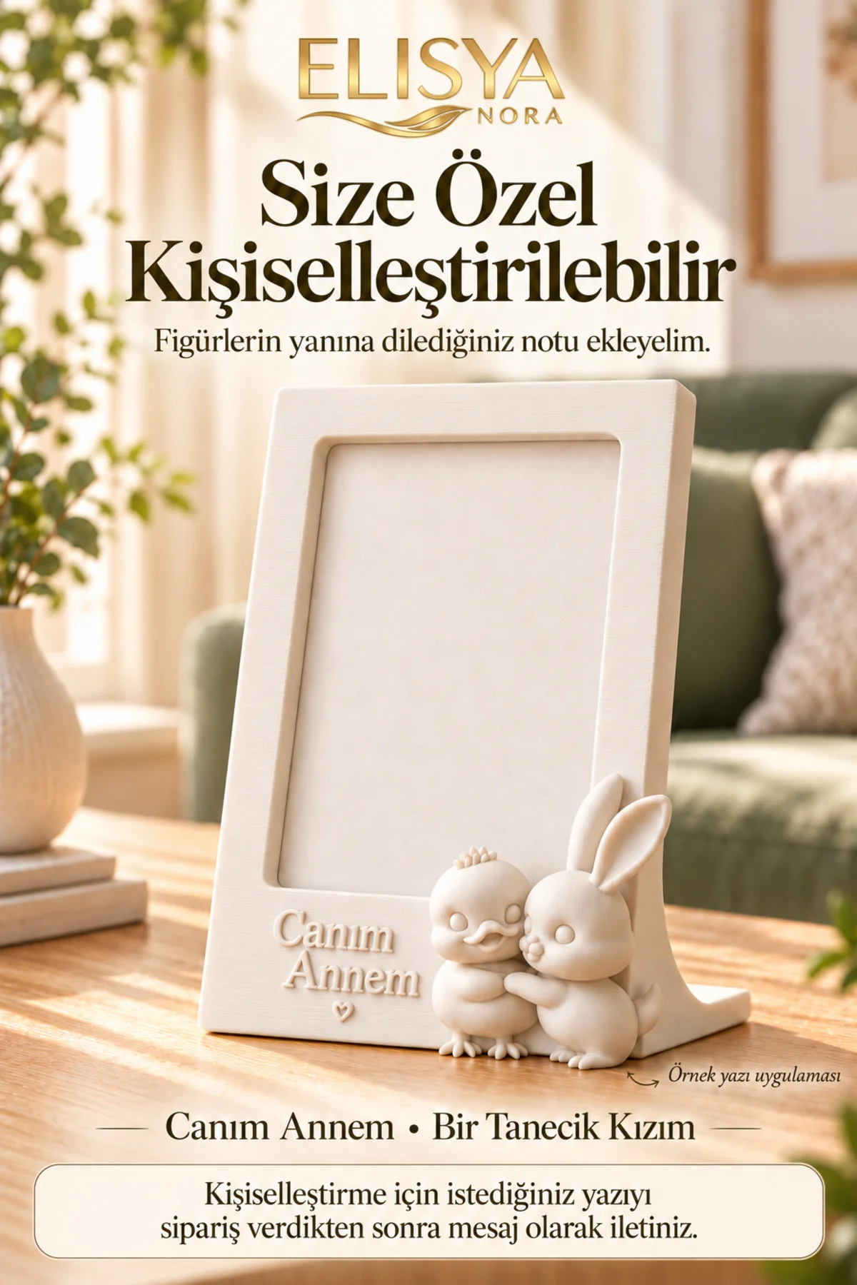Tavşan ve Civciv Figürlü Masaüstü Fotoğraf Çerçevesi 10x15 cm Tavşan ve Civciv Figürlü Masaüstü Fotoğraf Çerçevesi 10x15 cm - Görsel 2