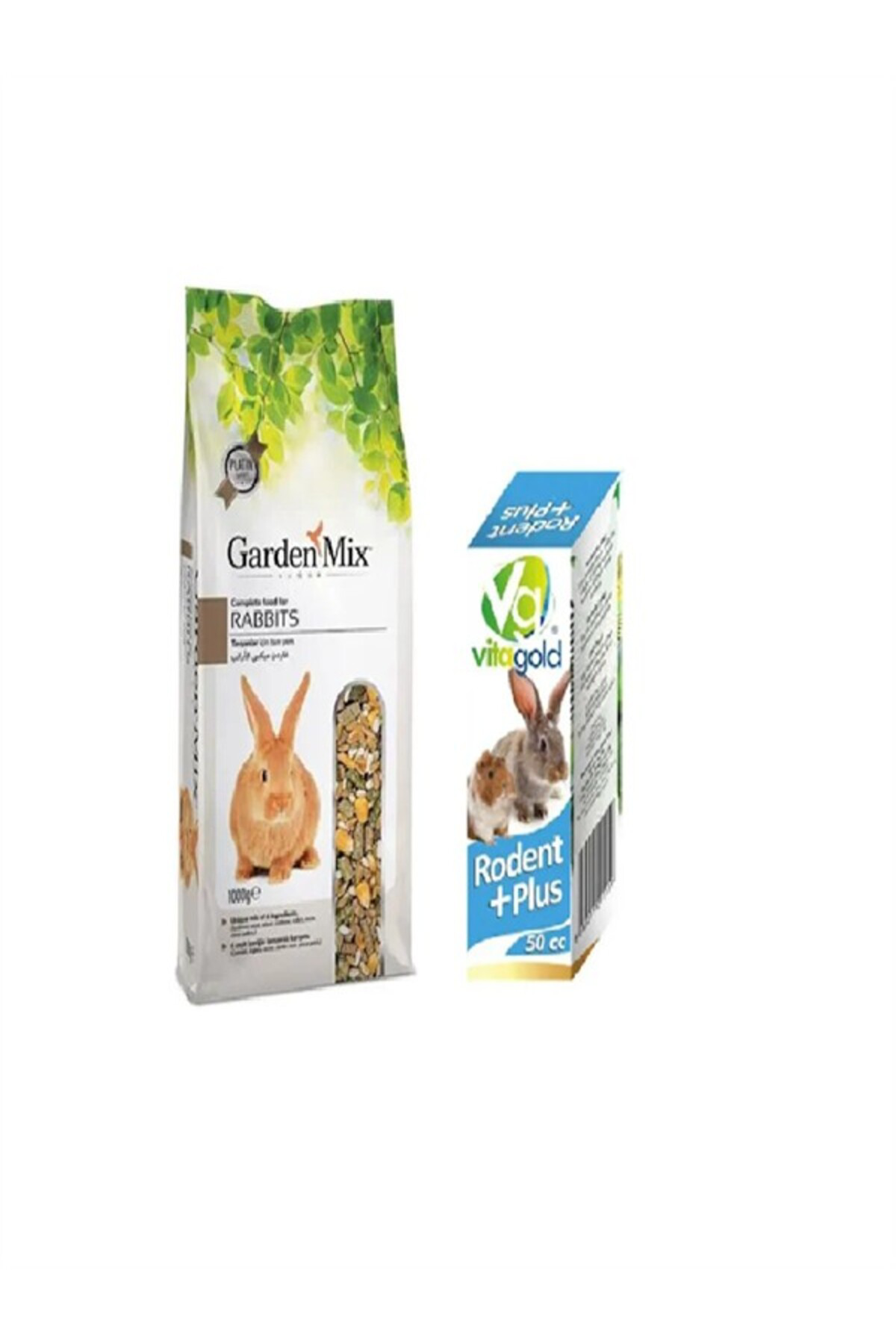 Gardenmax Tavşan Yemi 1 Kg. Skt:01/2027 + Vita Gold Rodent Plus Kemirgen Vi