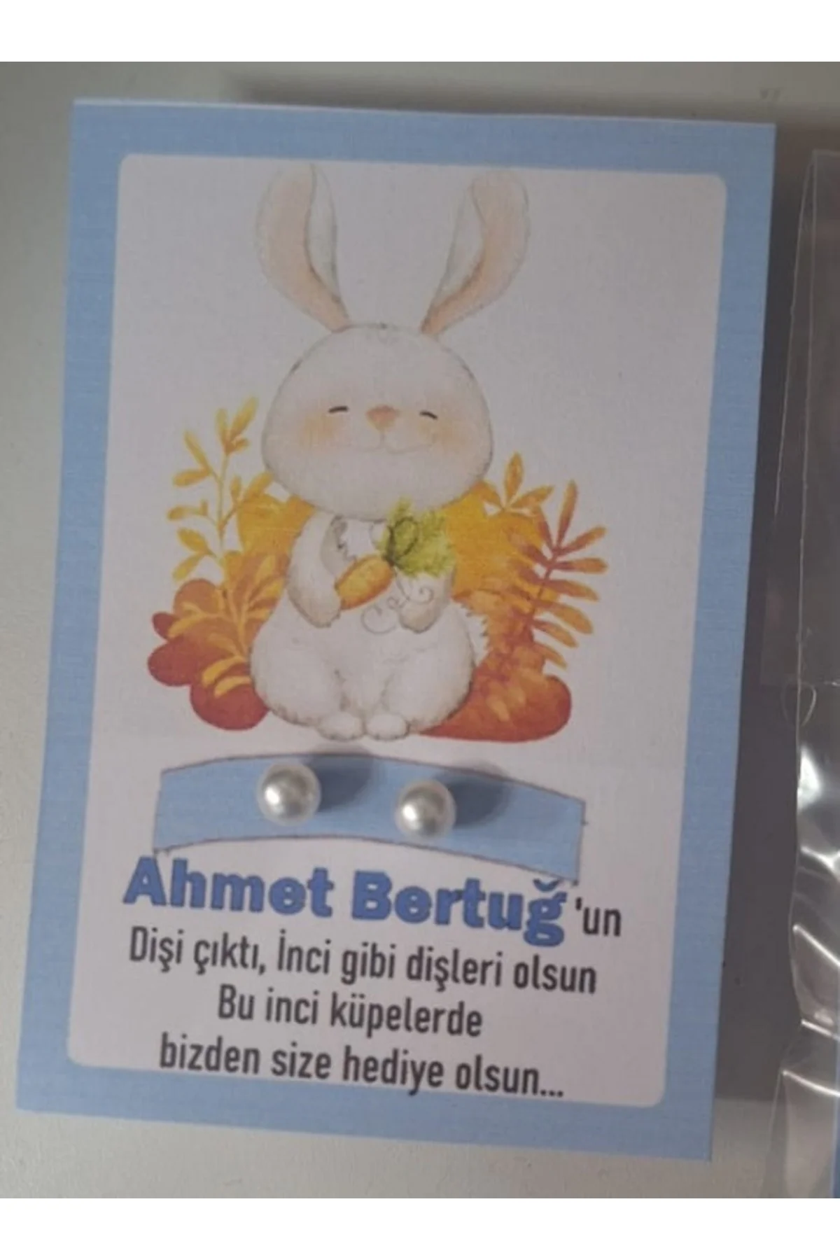 Tavşanlı Incili Küpeli Diş Buğdayı Hediyeliği 25 Li Erkek