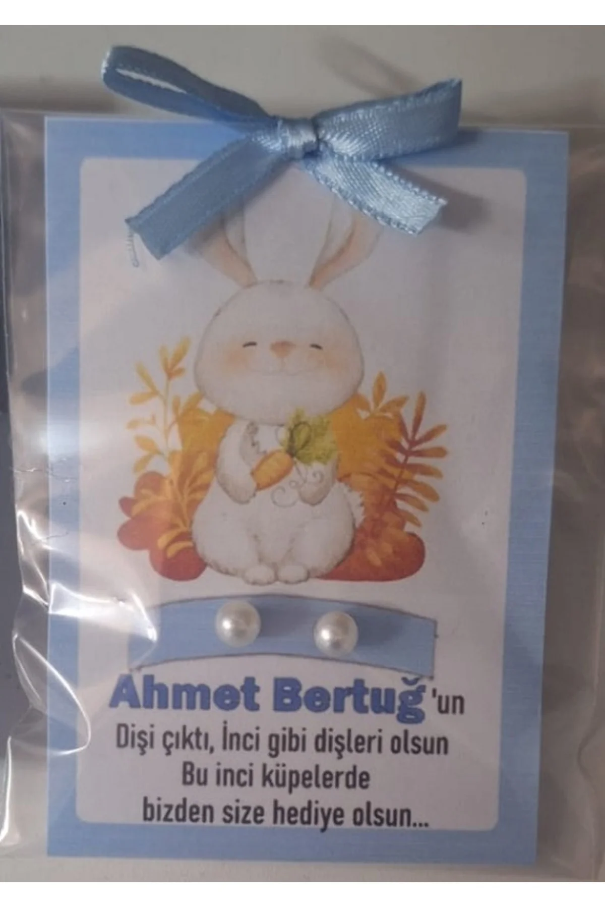 Tavşanlı Incili Küpeli Diş Buğdayı Hediyeliği 25 Li Erkek